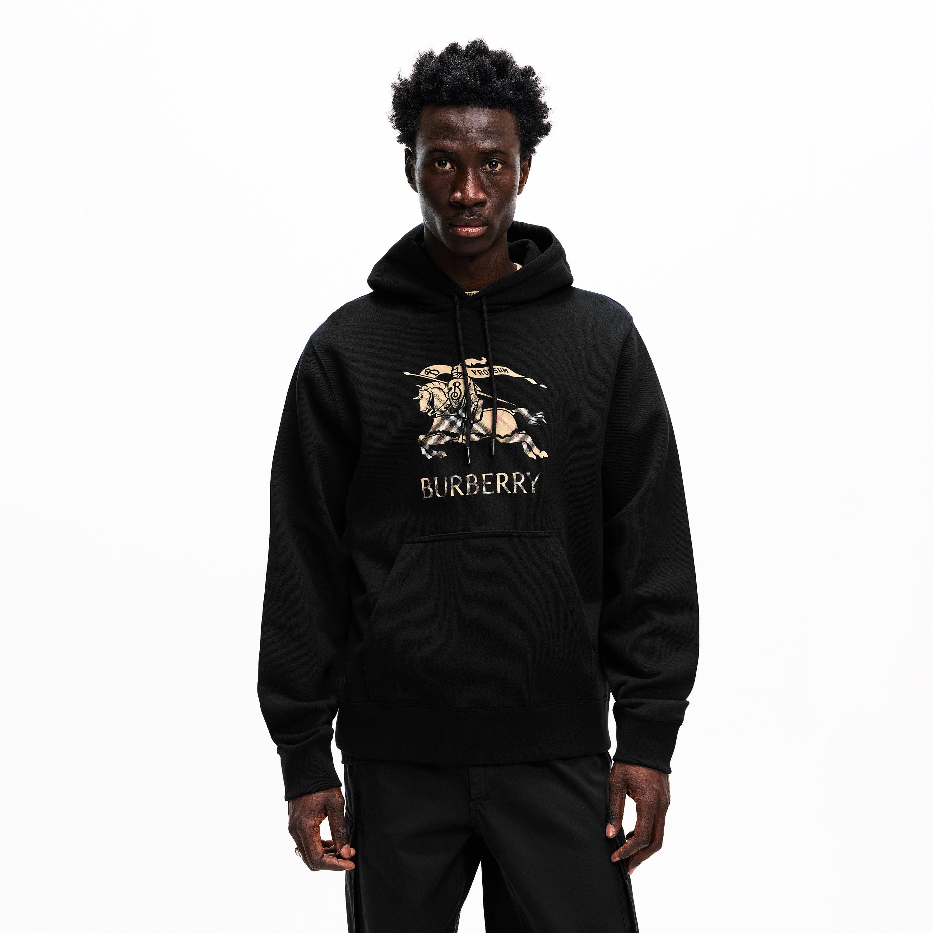 Black - Burberry - Men's Burb Reilly Pull Over Hoodie - 3