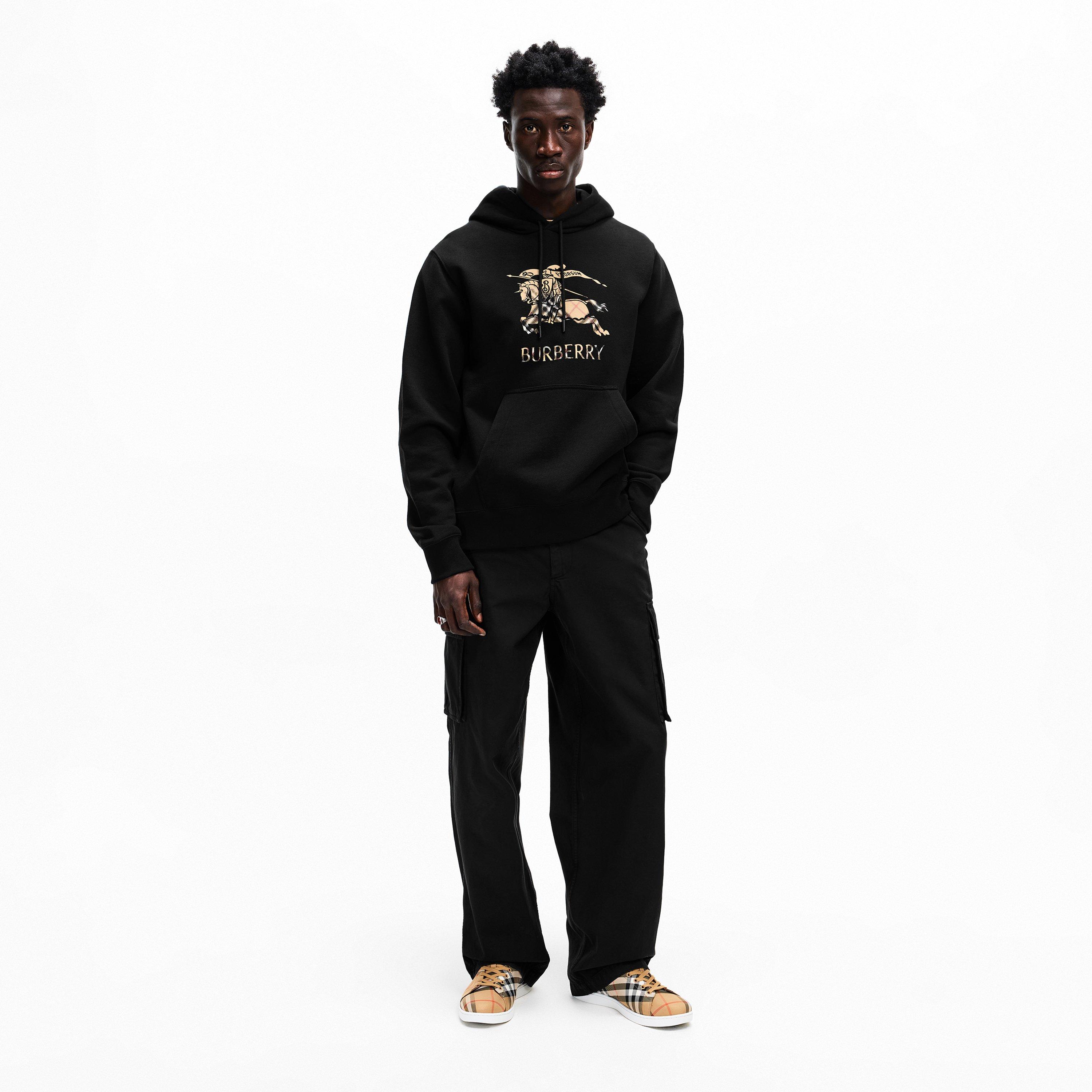 Black - Burberry - Men's Burb Reilly Pull Over Hoodie - 6