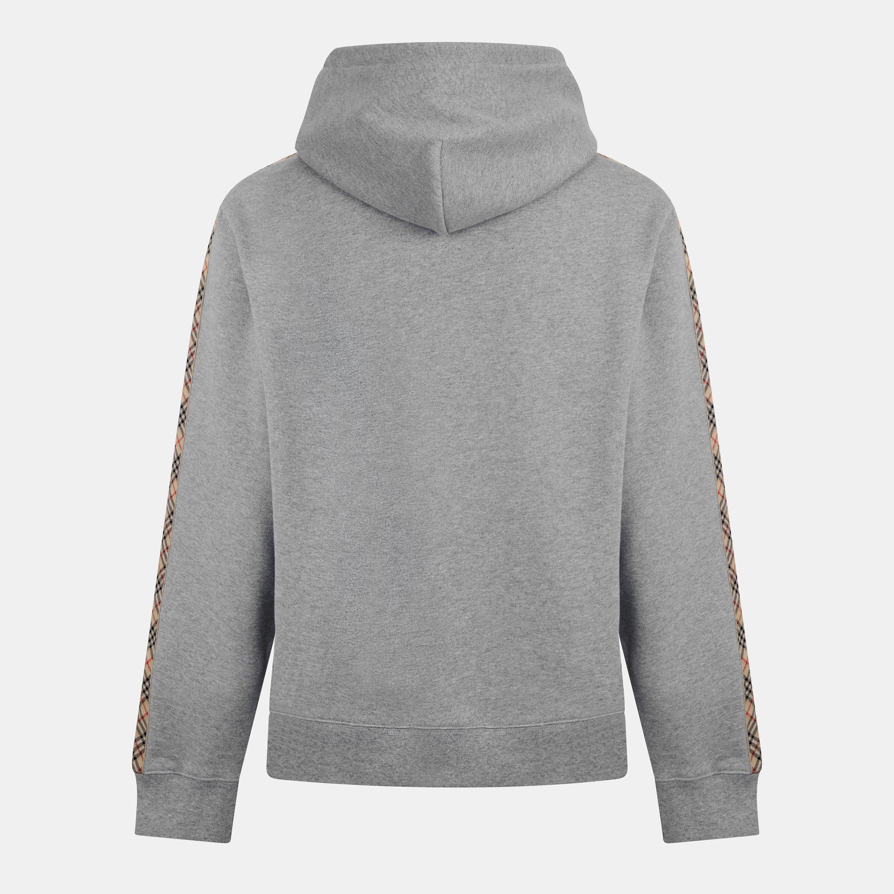 Grey - Burberry - Men's Burb Tape Zip Hoodie - 2