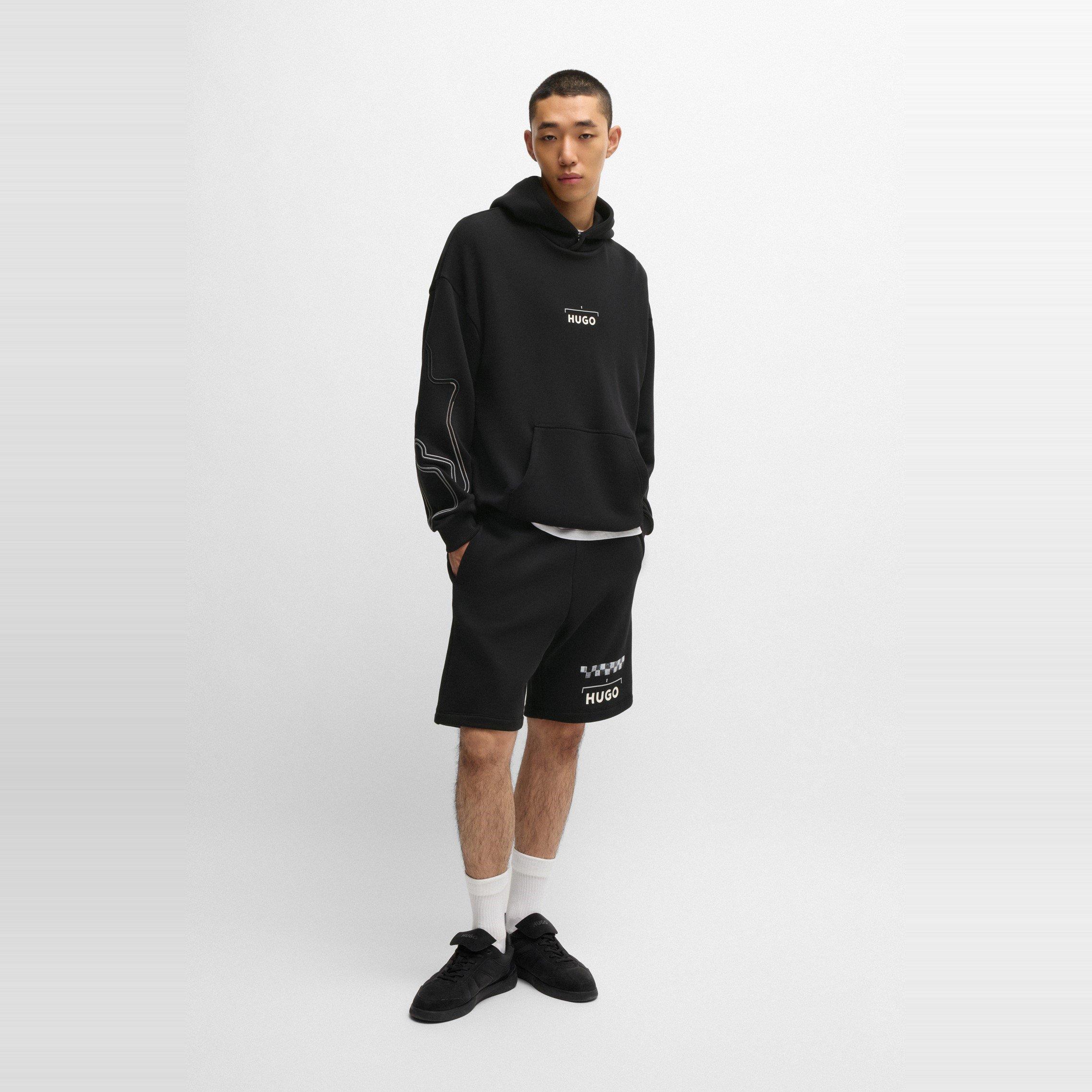Hugo Racing-Print Hoodie | Sports Direct
