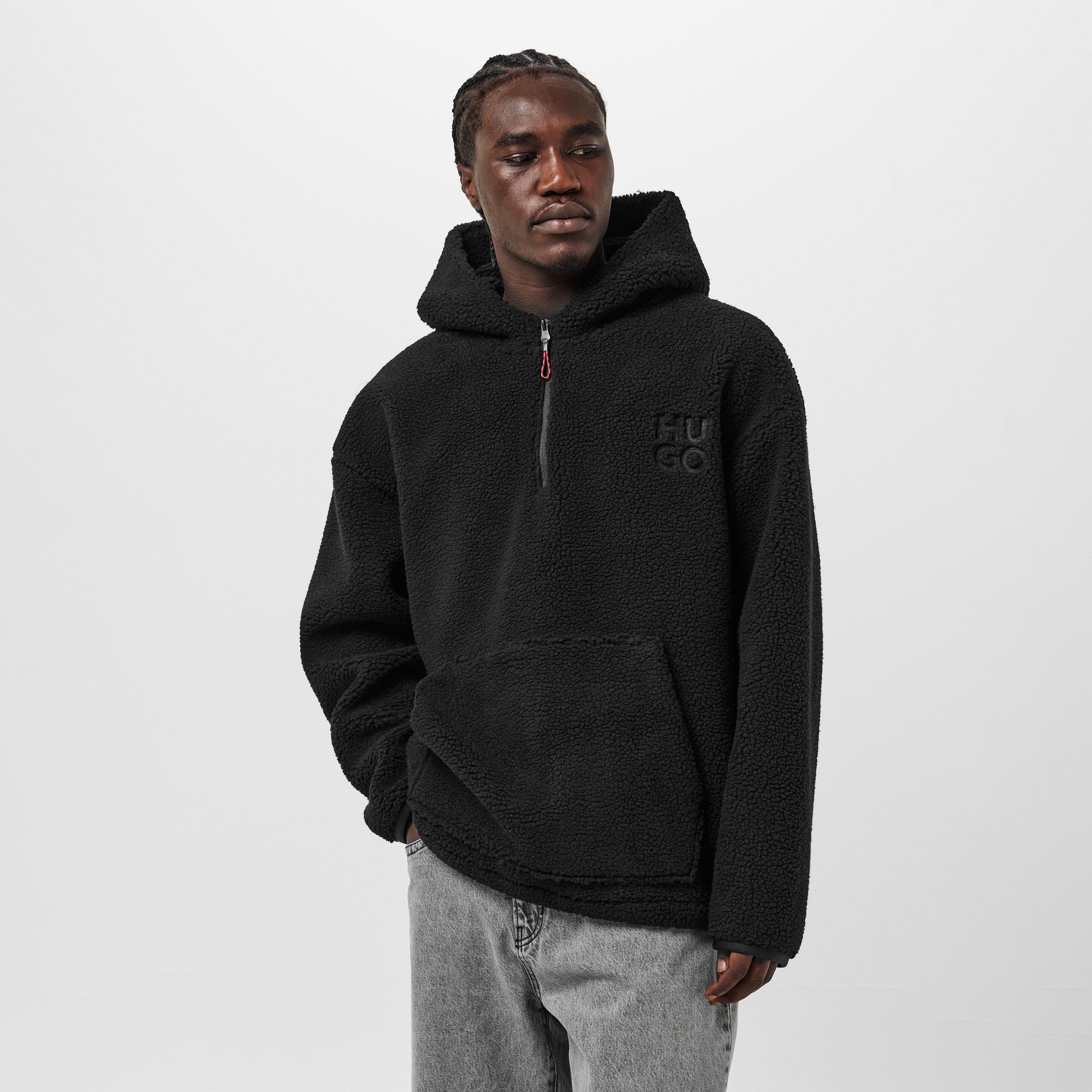 Black - Hugo - Men's Dotato 01 Hoodie - 3