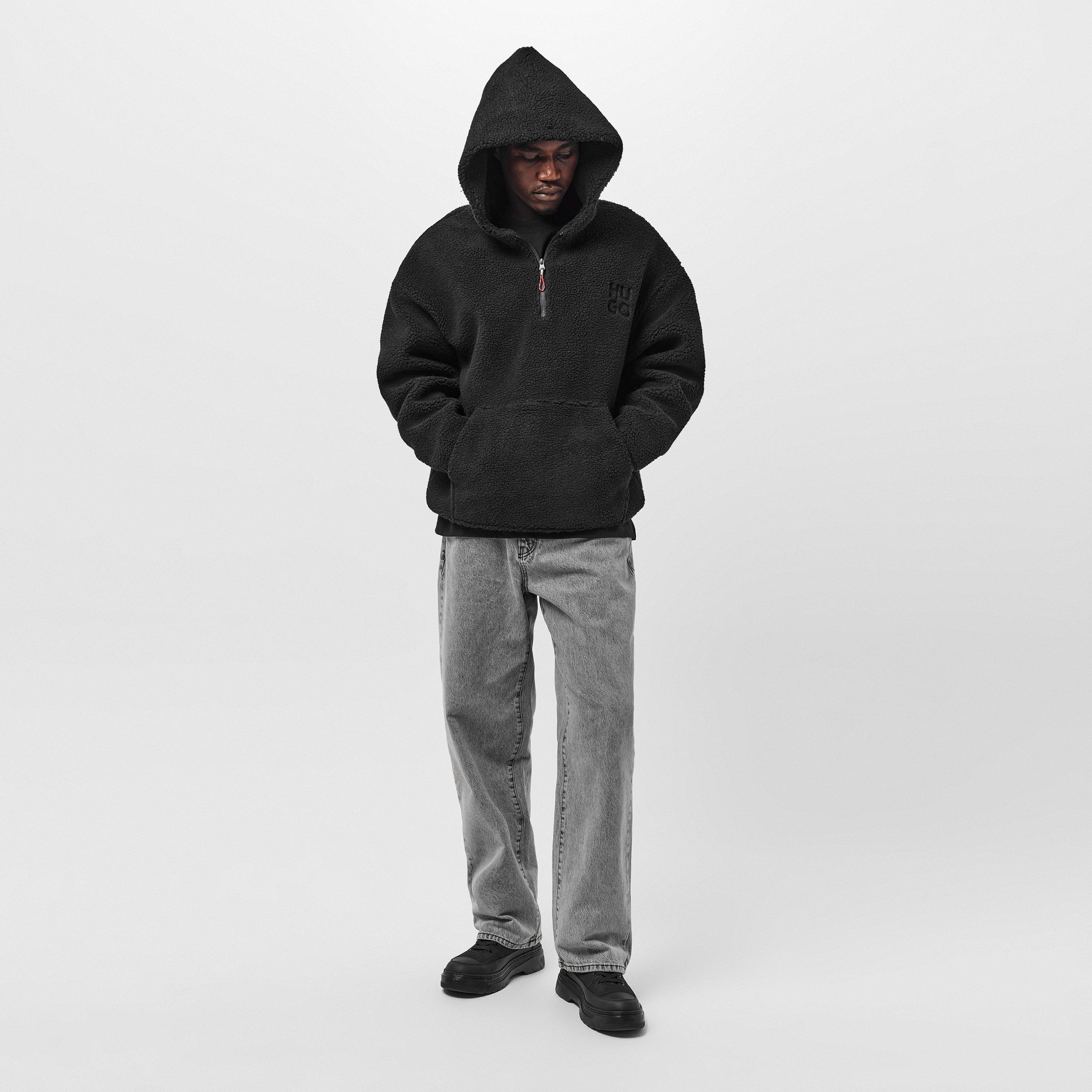 Black - Hugo - Men's Dotato 01 Hoodie - 6