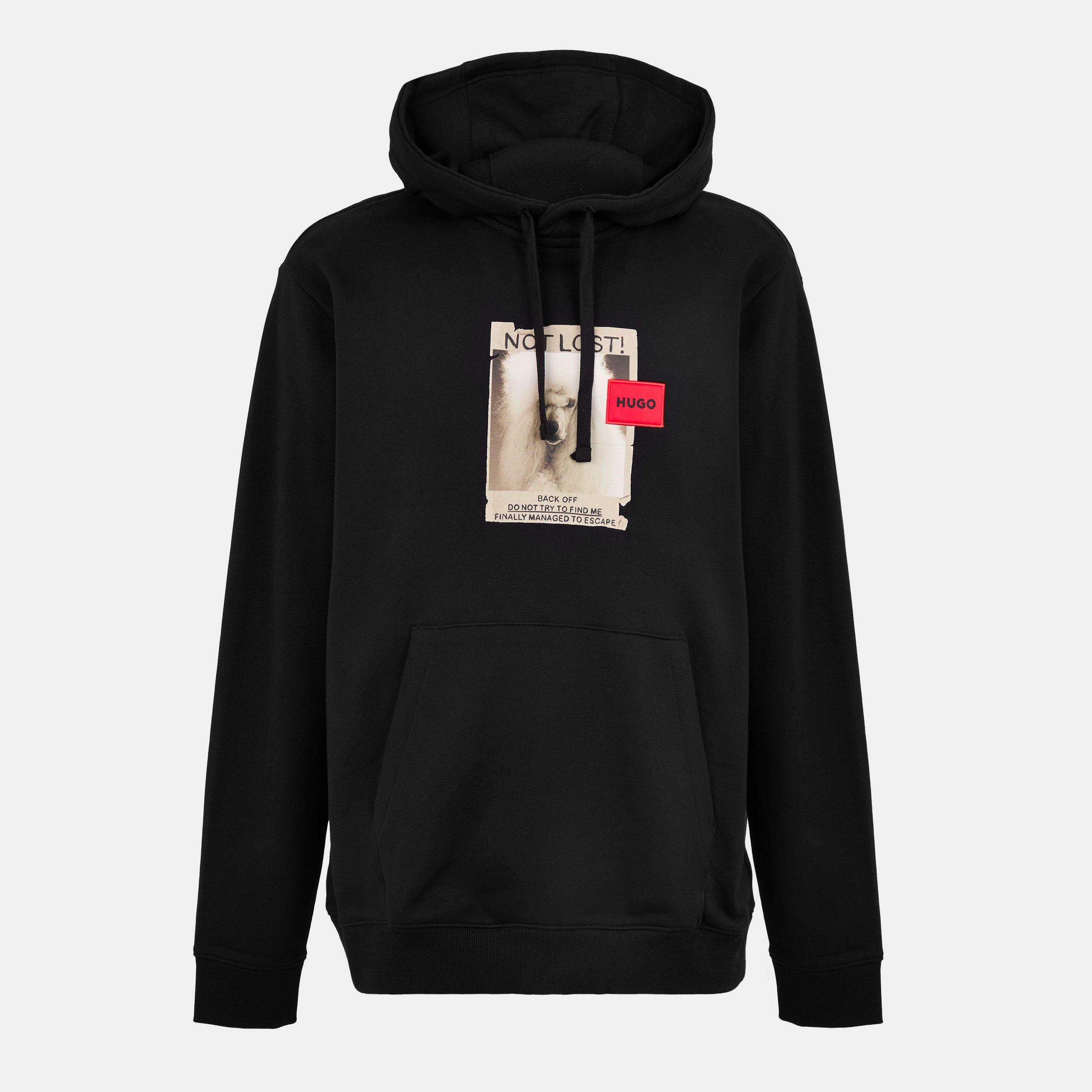 Black - Hugo - Men's Dreef 01 Hoodie - 1