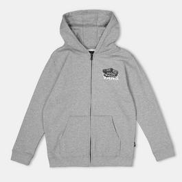 Vans Kids' Oold Skool Full Zip Hoodie, Cement Heather