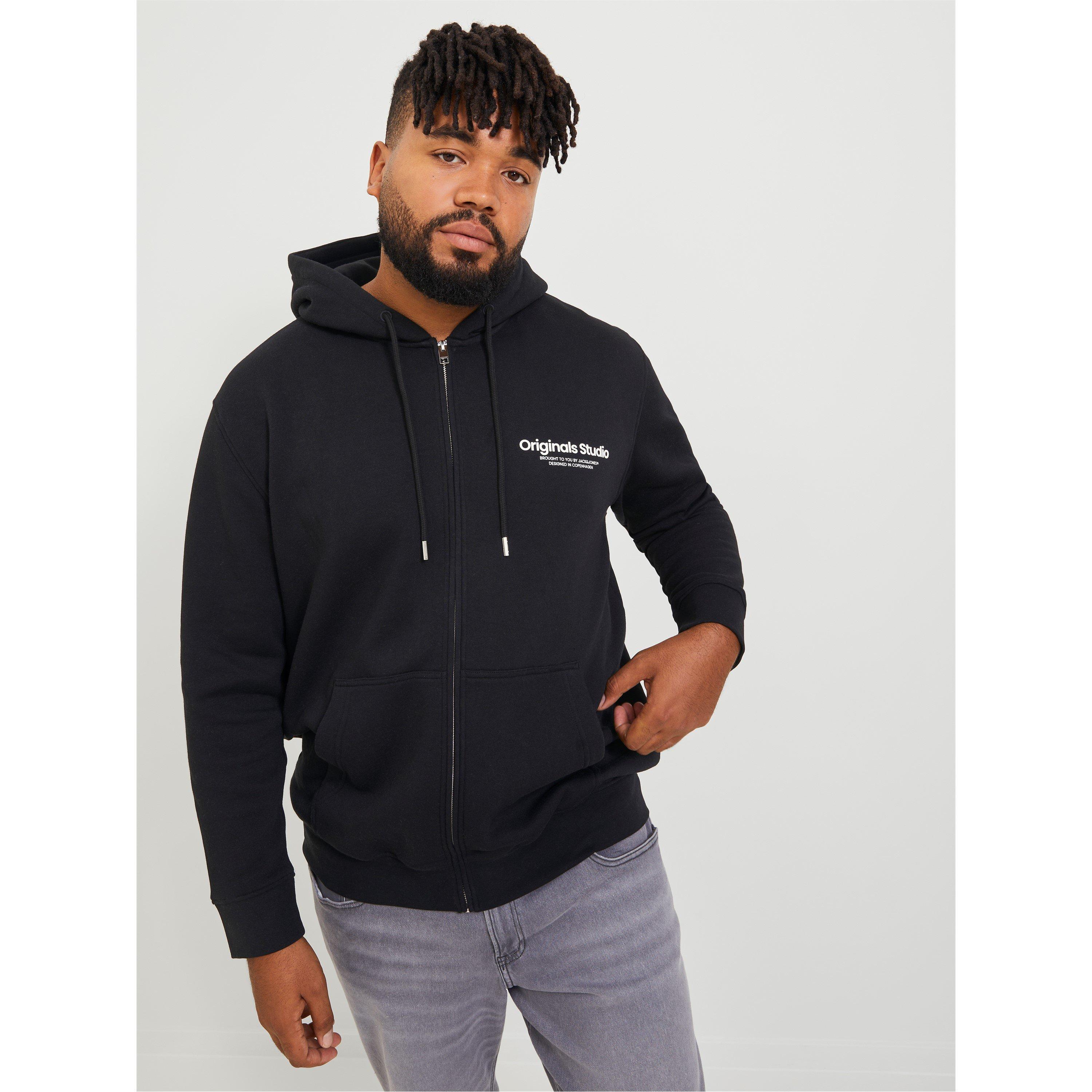 Crna - Jack and Jones - Men's Vest Zip Hoodie - 1