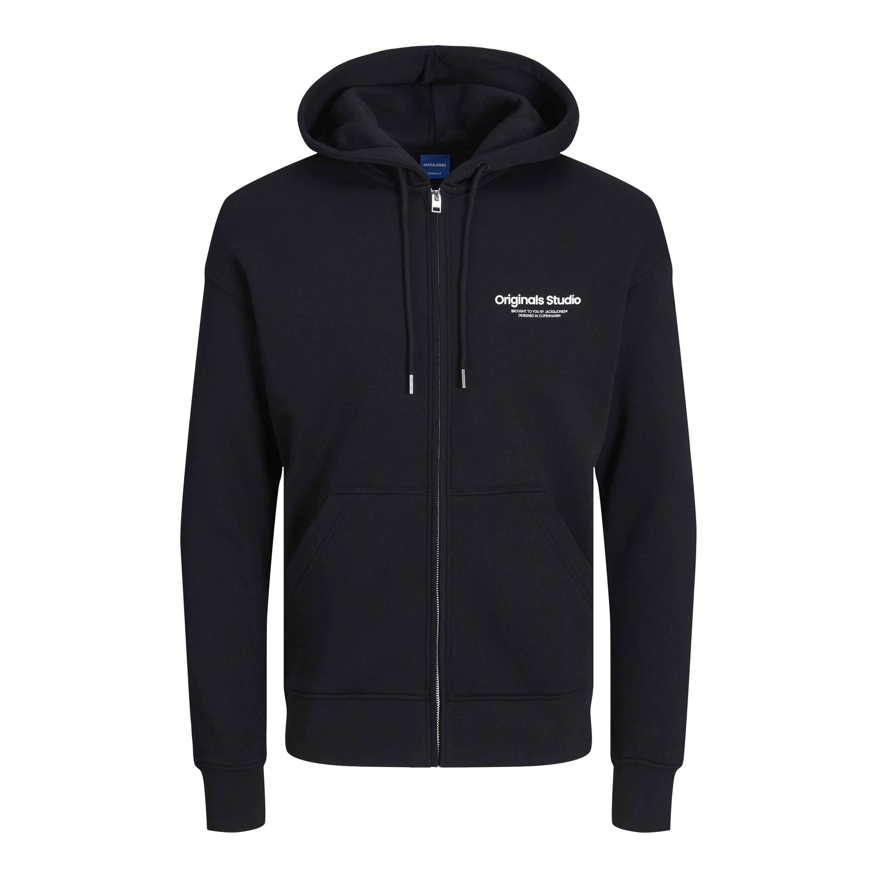 Black - Jack and Jones - Vest Zip Hoodie - 7