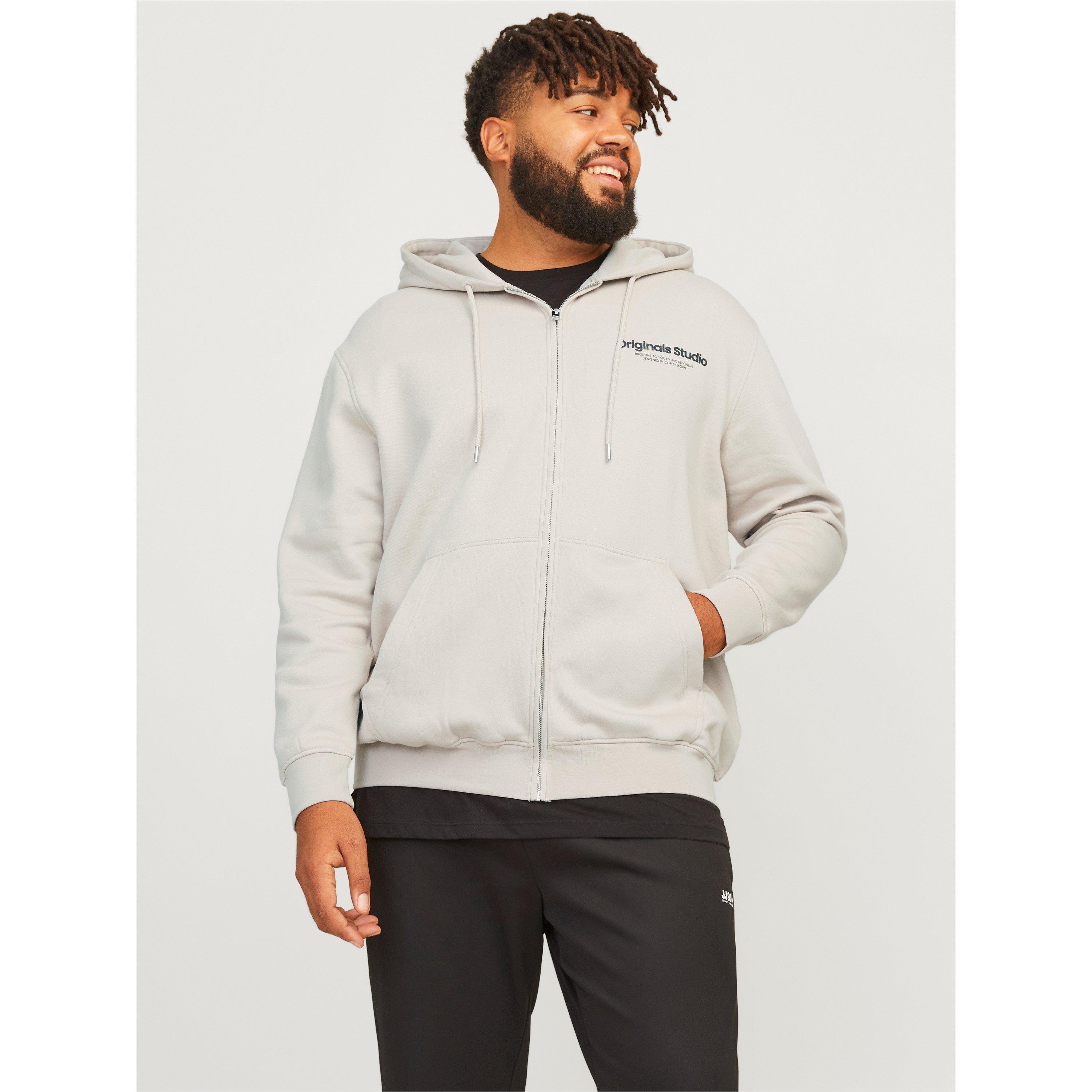 Jack And Jones Men's Vest Zip Hoodie - Moonbeam - 5XL