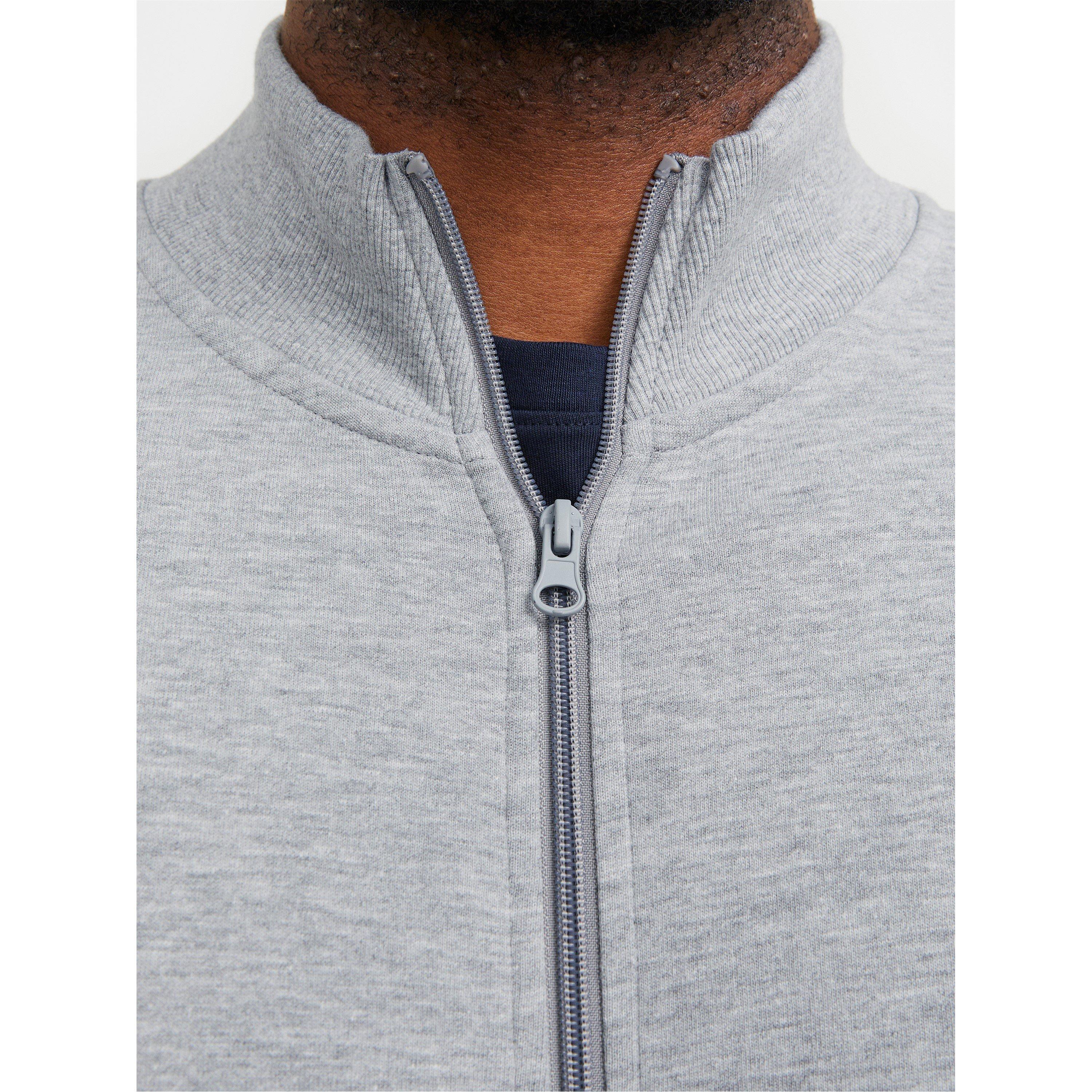Grey Melange - Jack and Jones - Paulos Zip Hoodie - 6