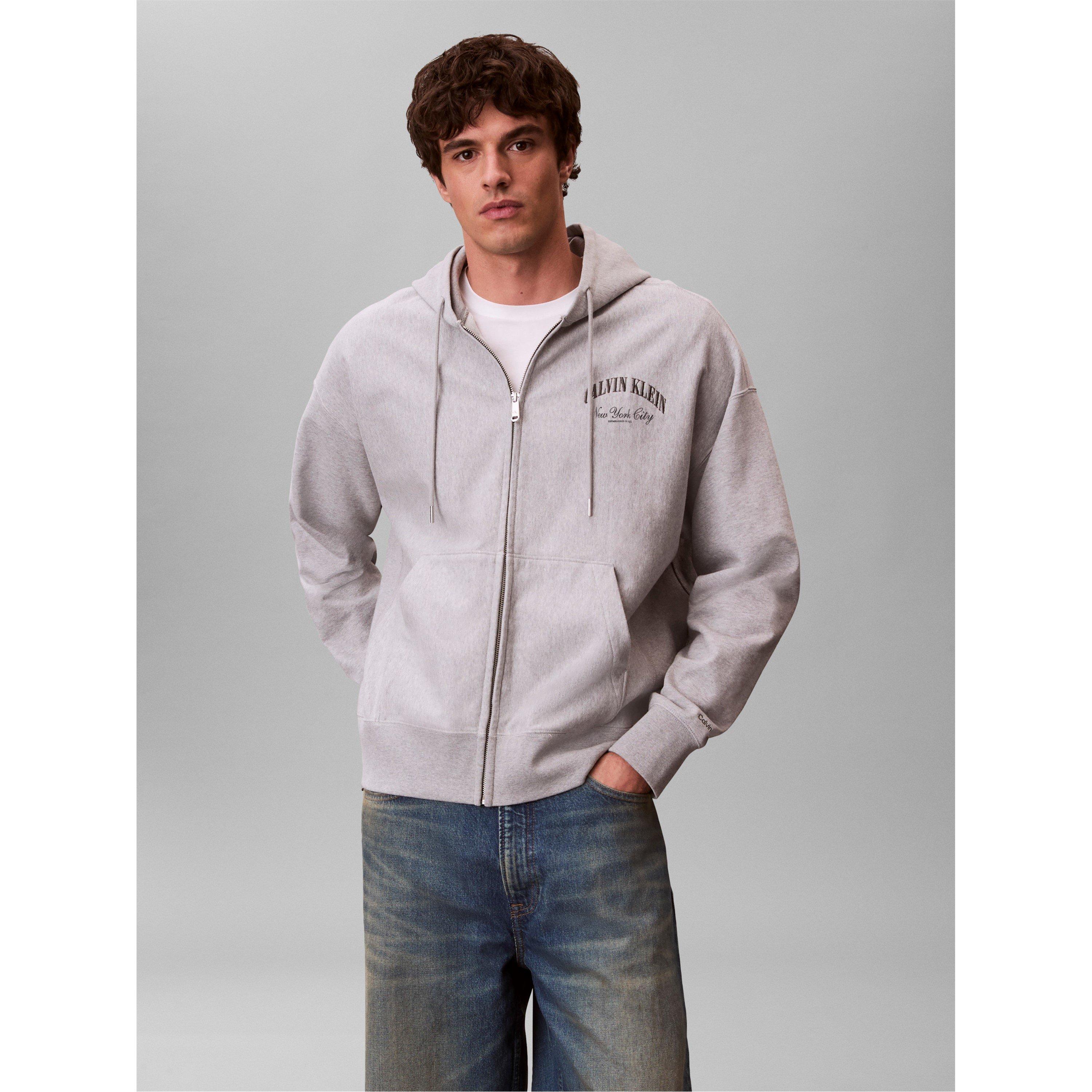 Calvin Klein Jeans Men's Overhead Hoodie - Grey Heather - M