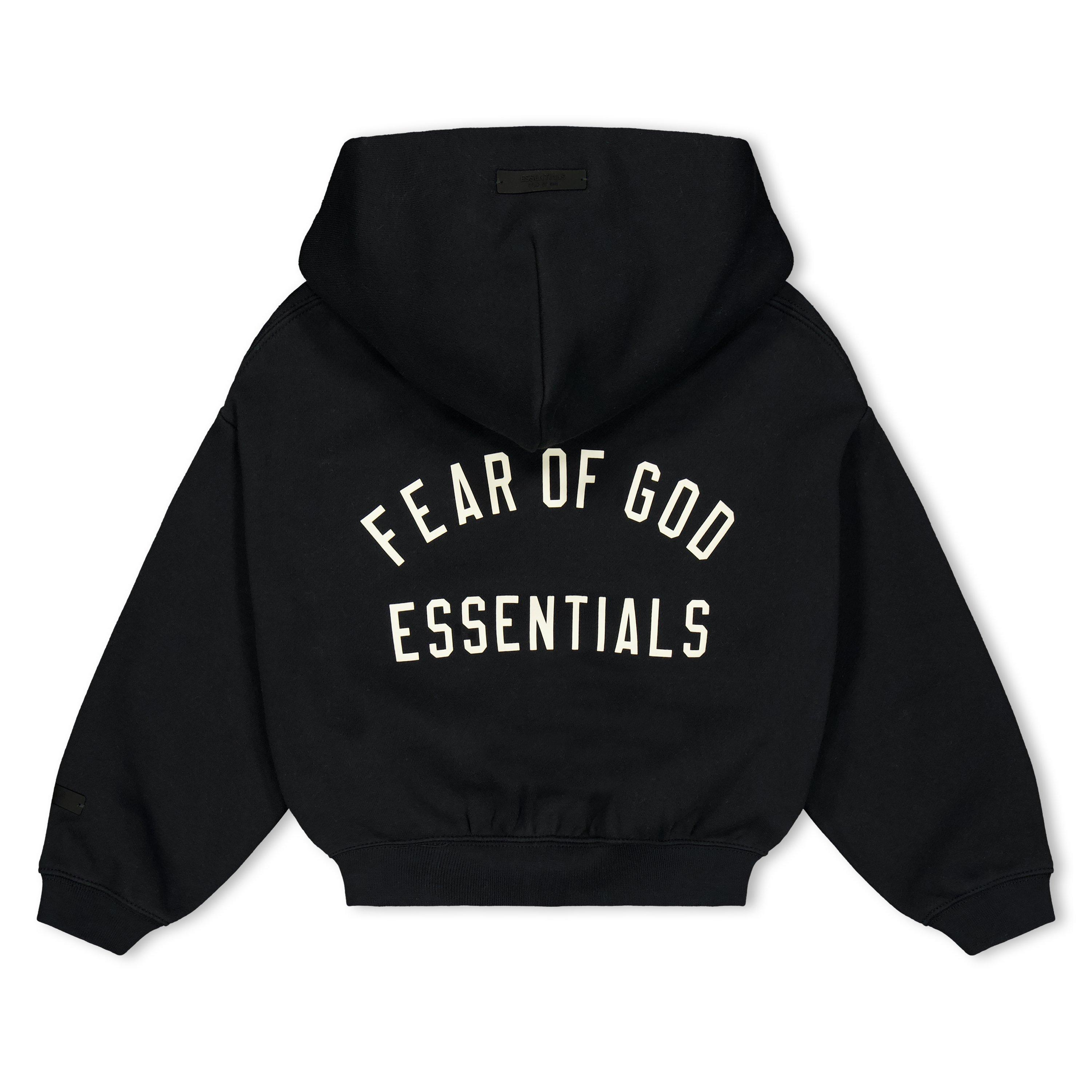 Vintage Black - Fear Of God Essentials - Unisex Kids' Zip Hoodie - 2