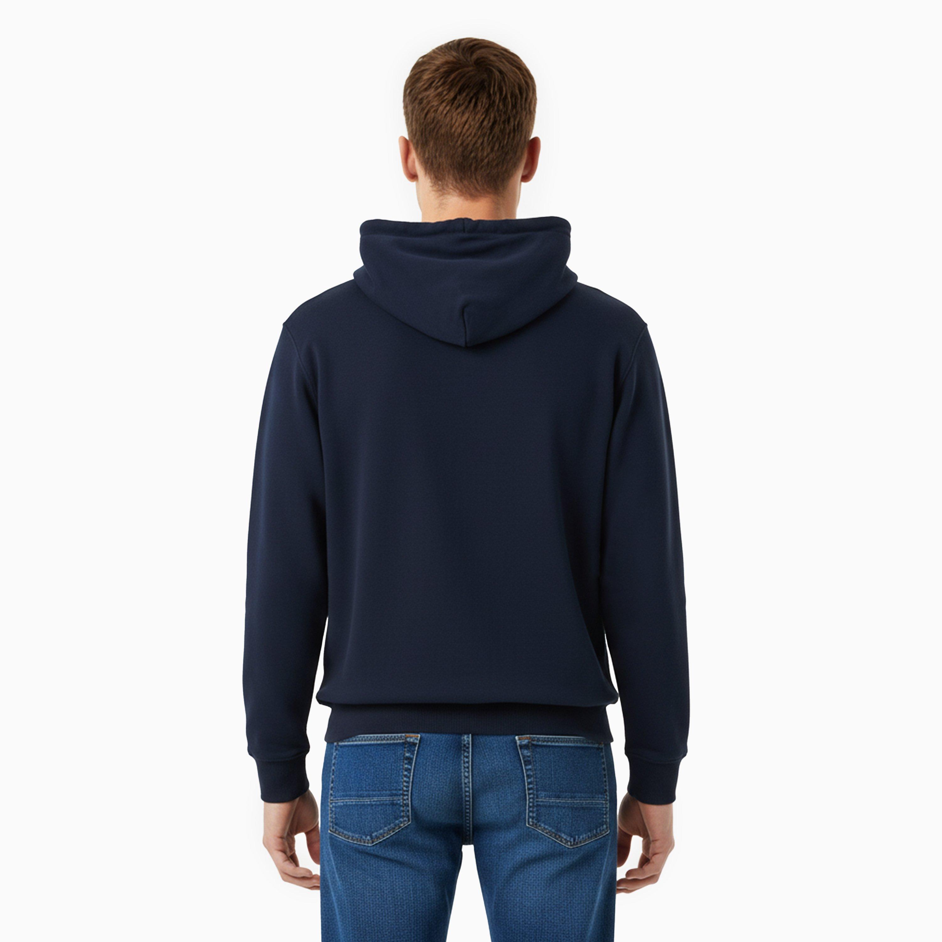 Dark Night Navy - Tommy Jeans - Men's Regular Signature Over the Head Hoodie - 4