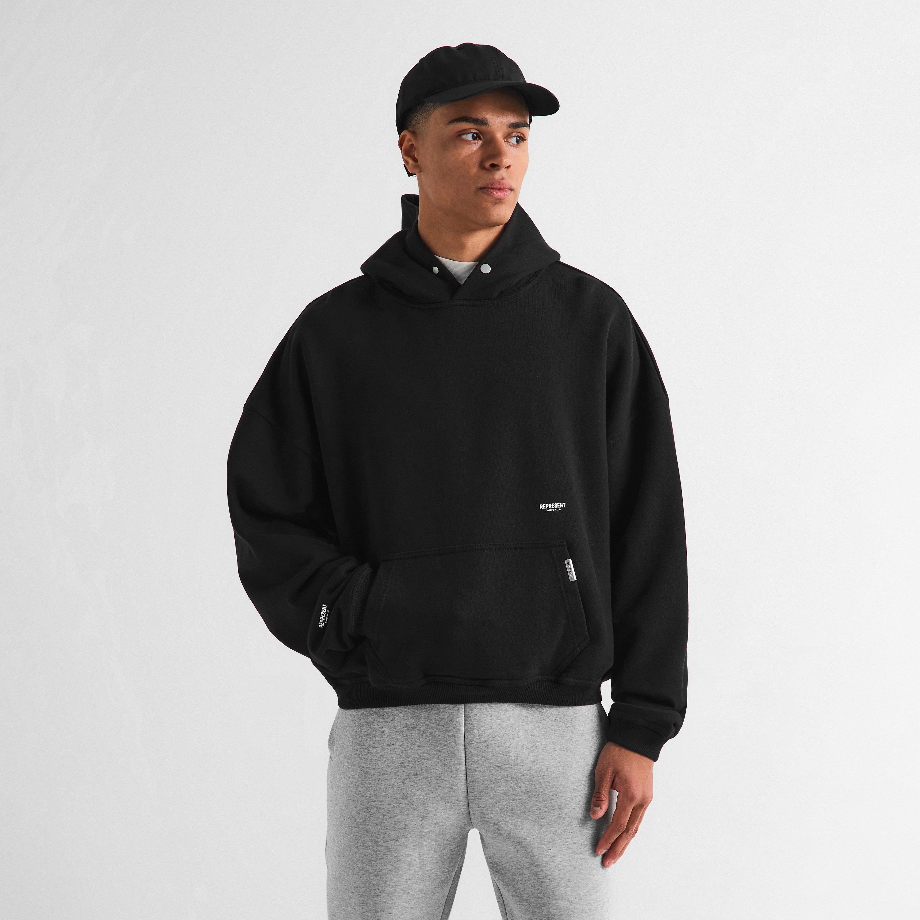 Jet Black - Represent - Men's Overhead Hoodie - 3