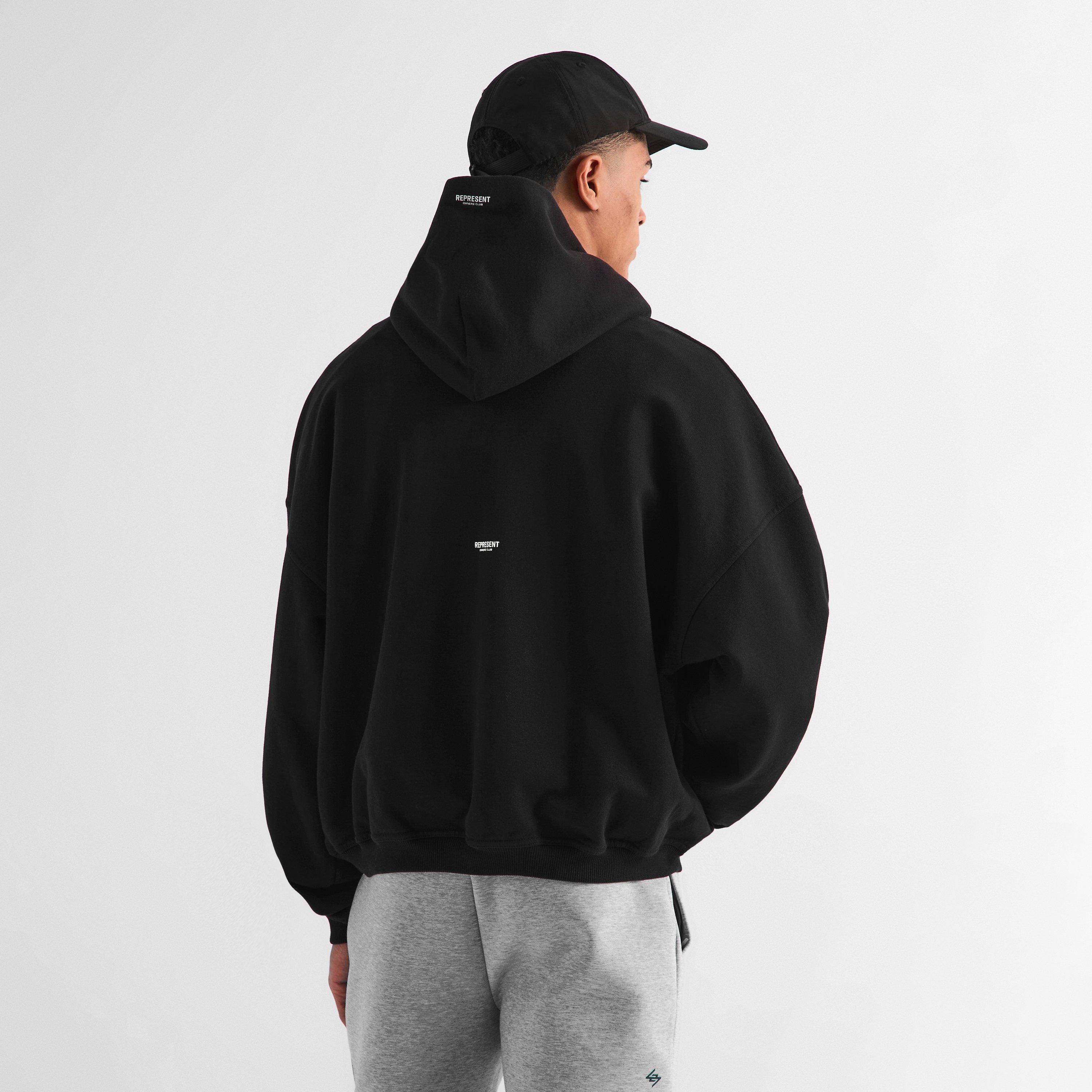 Jet Black - Represent - Men's Overhead Hoodie - 4