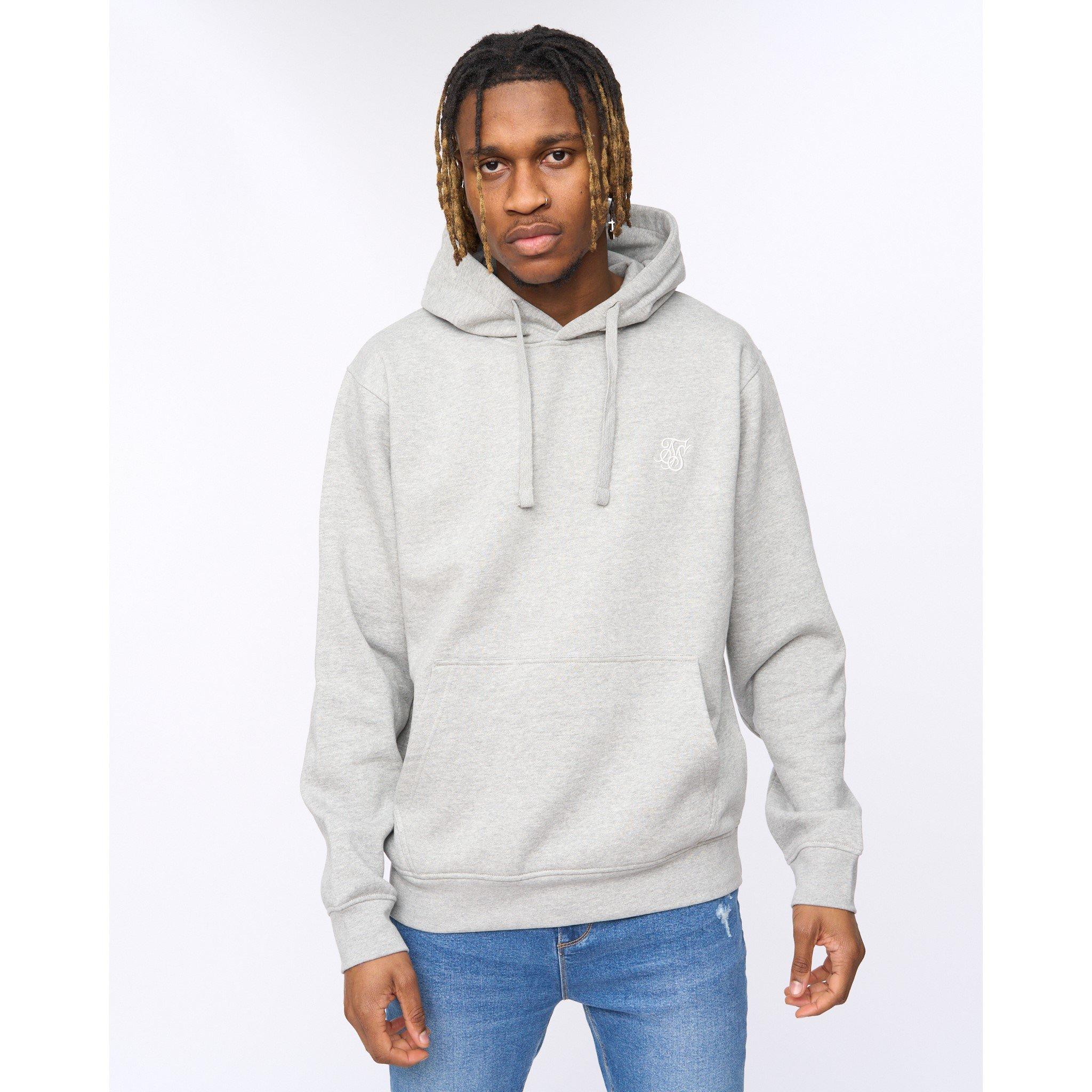 Grey Marl - SikSilk - Men's Overhead Hoodie - 1