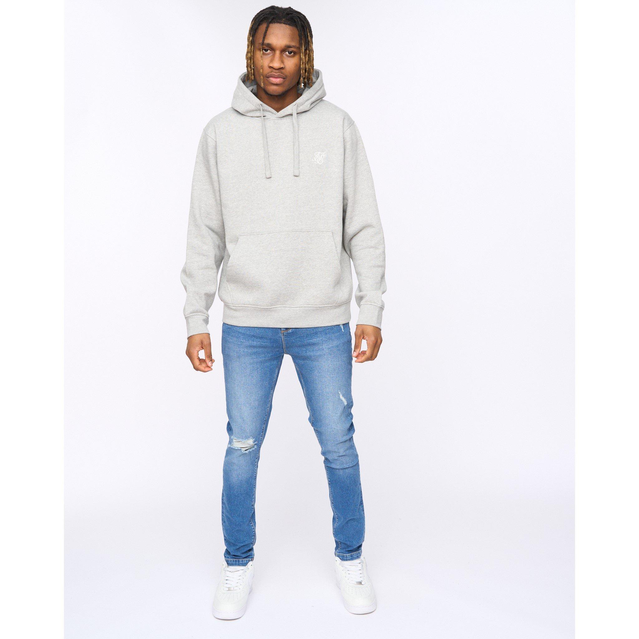 Grau meliert - SikSilk - SikSilk Logo Hood Sn99 - 5