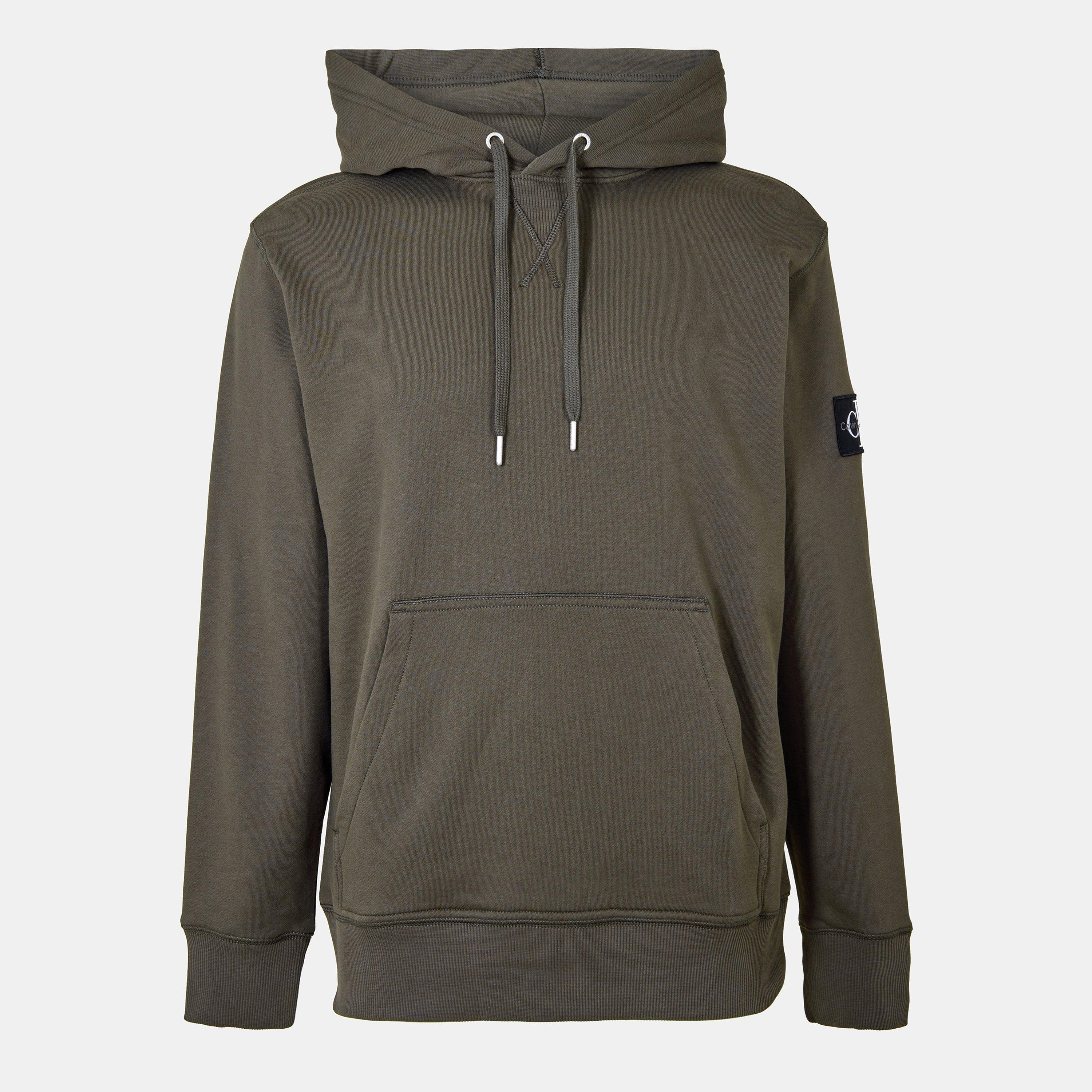 Calvin Klein Jeans Men's Monogram Badge Hoodie - Beluga - L