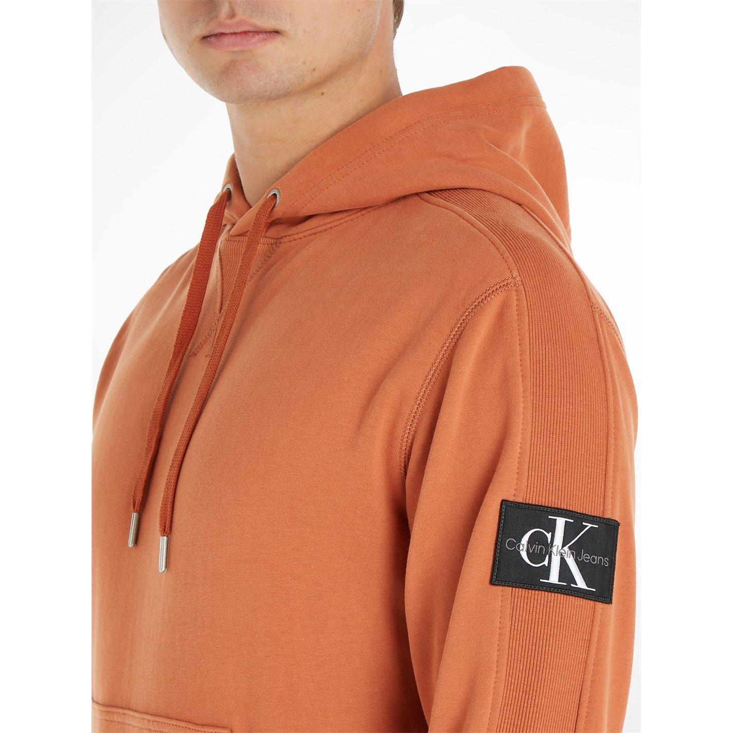 Calvin klein monogram sleeve badge hoodie sale