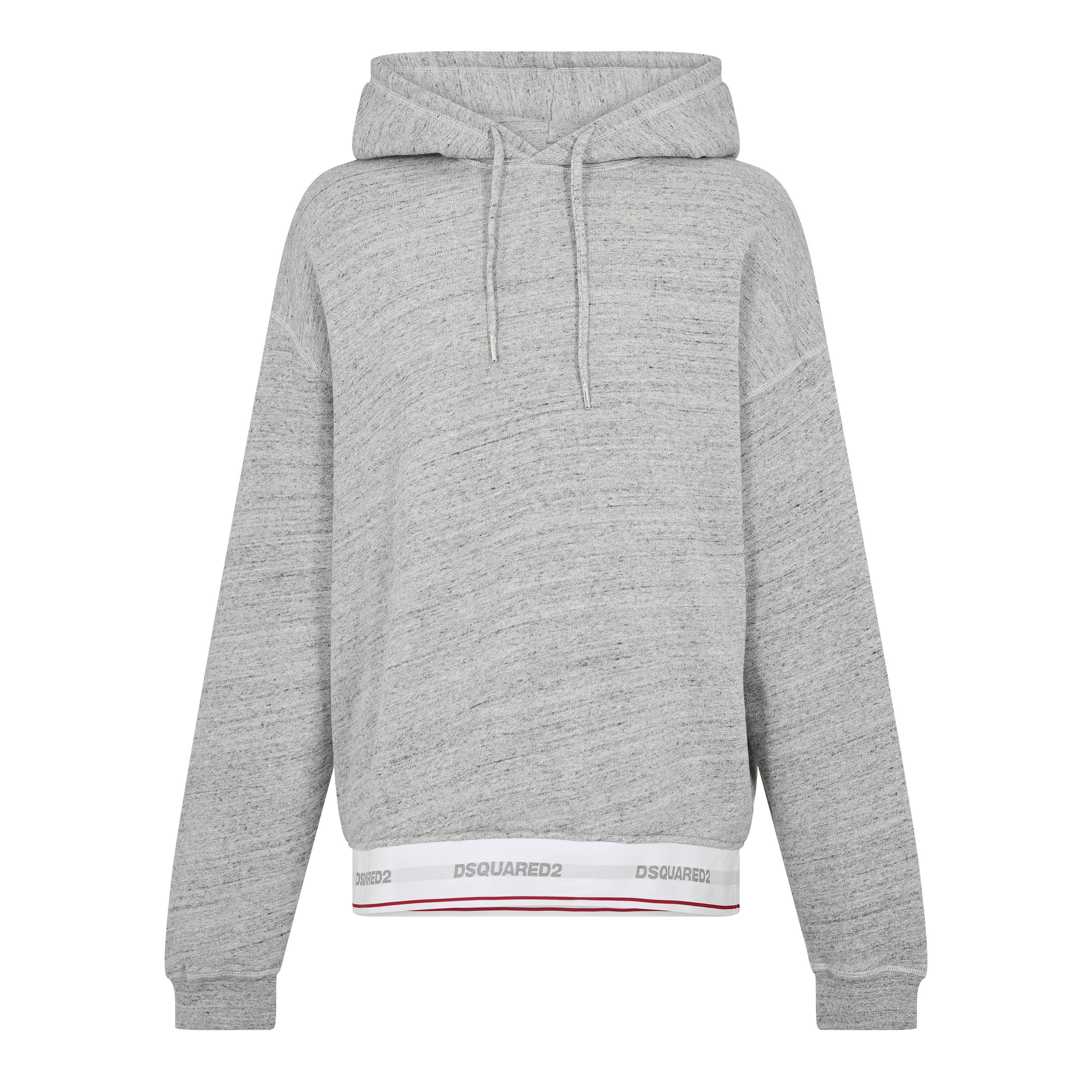 DSquared2 Men's Overhead Hoodie - Grey Melange - XL