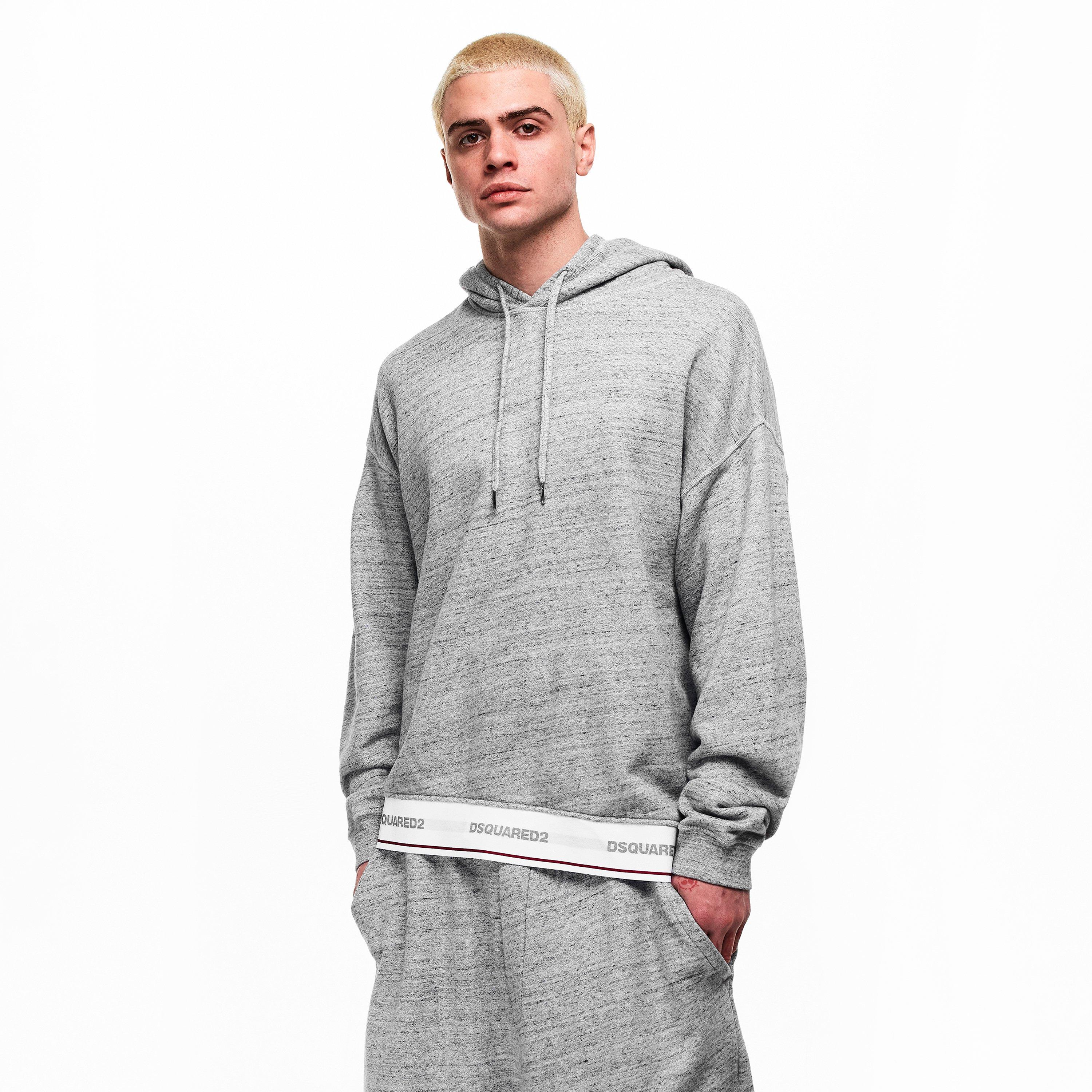 Grey Melange - DSquared2 - Men's Overhead Hoodie - 3