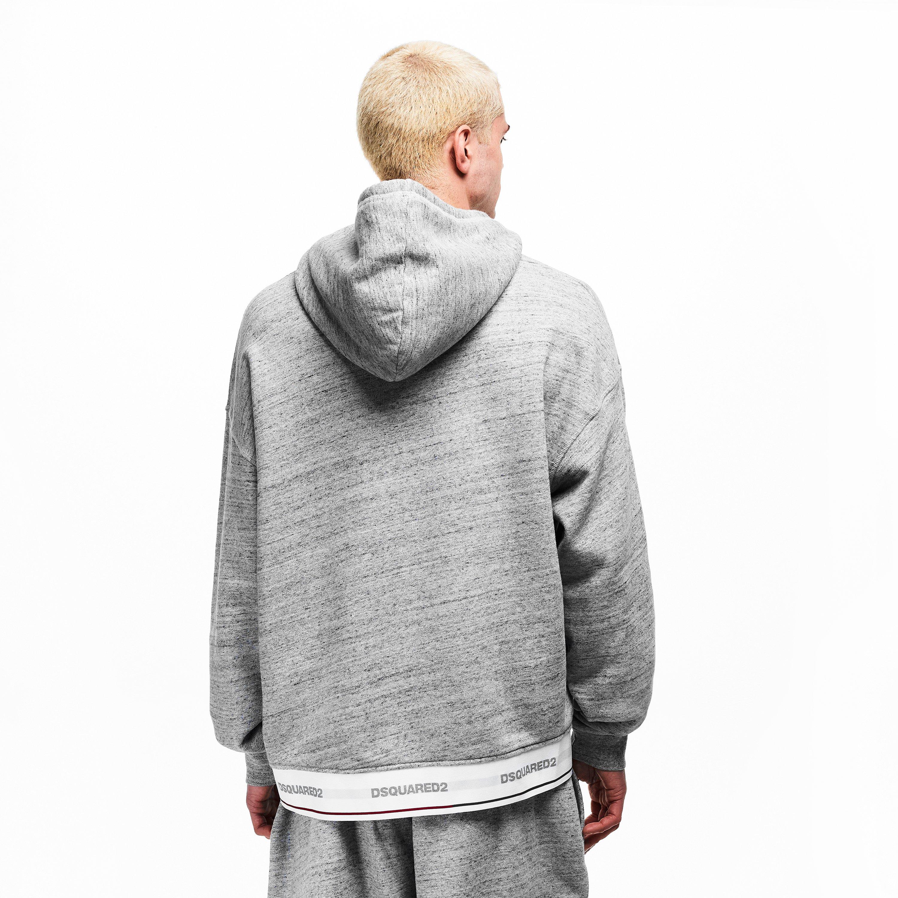 Grey Melange - DSquared2 - Men's Overhead Hoodie - 4