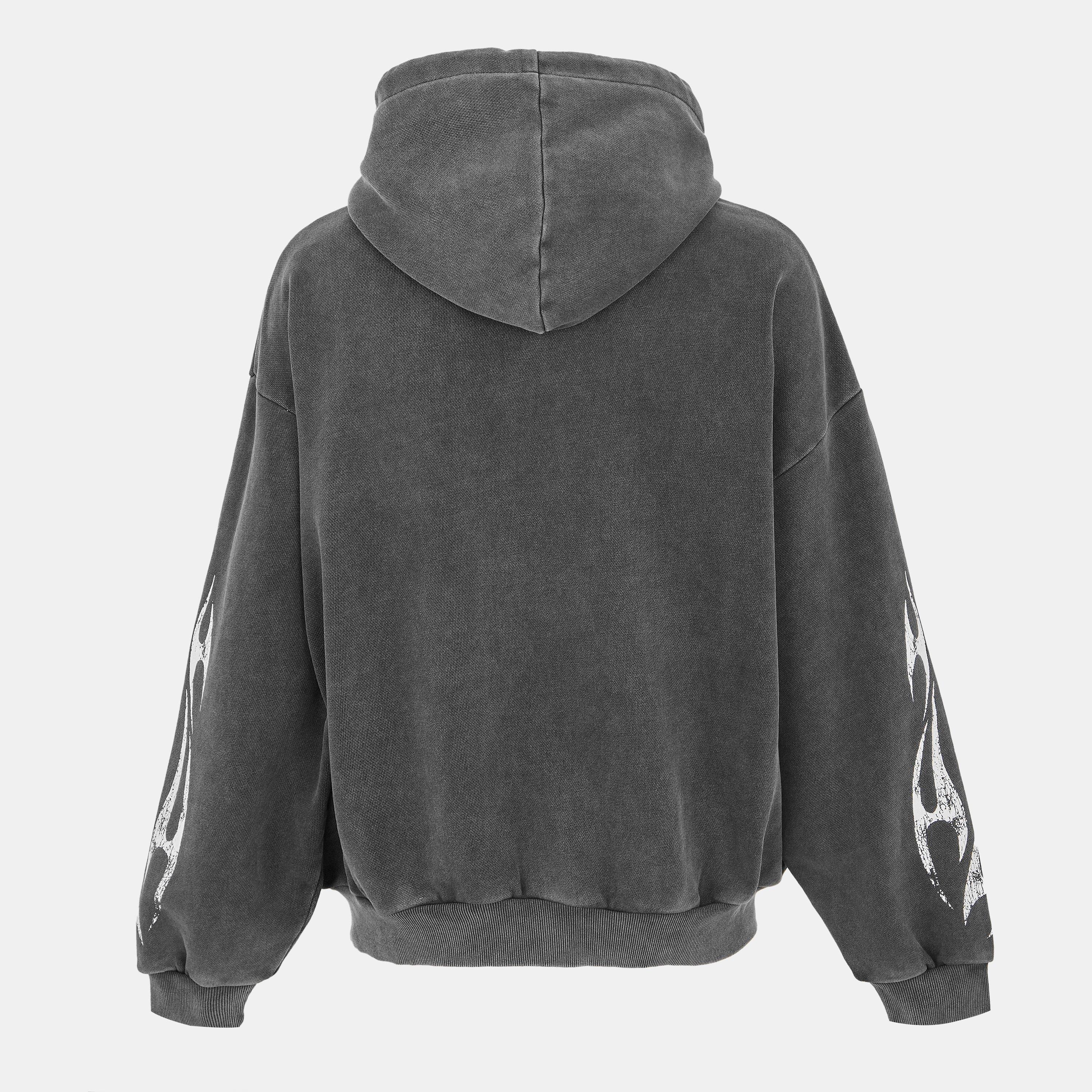 Washed Black - God Made - Men's GM Logo Zip Hoodie - 2