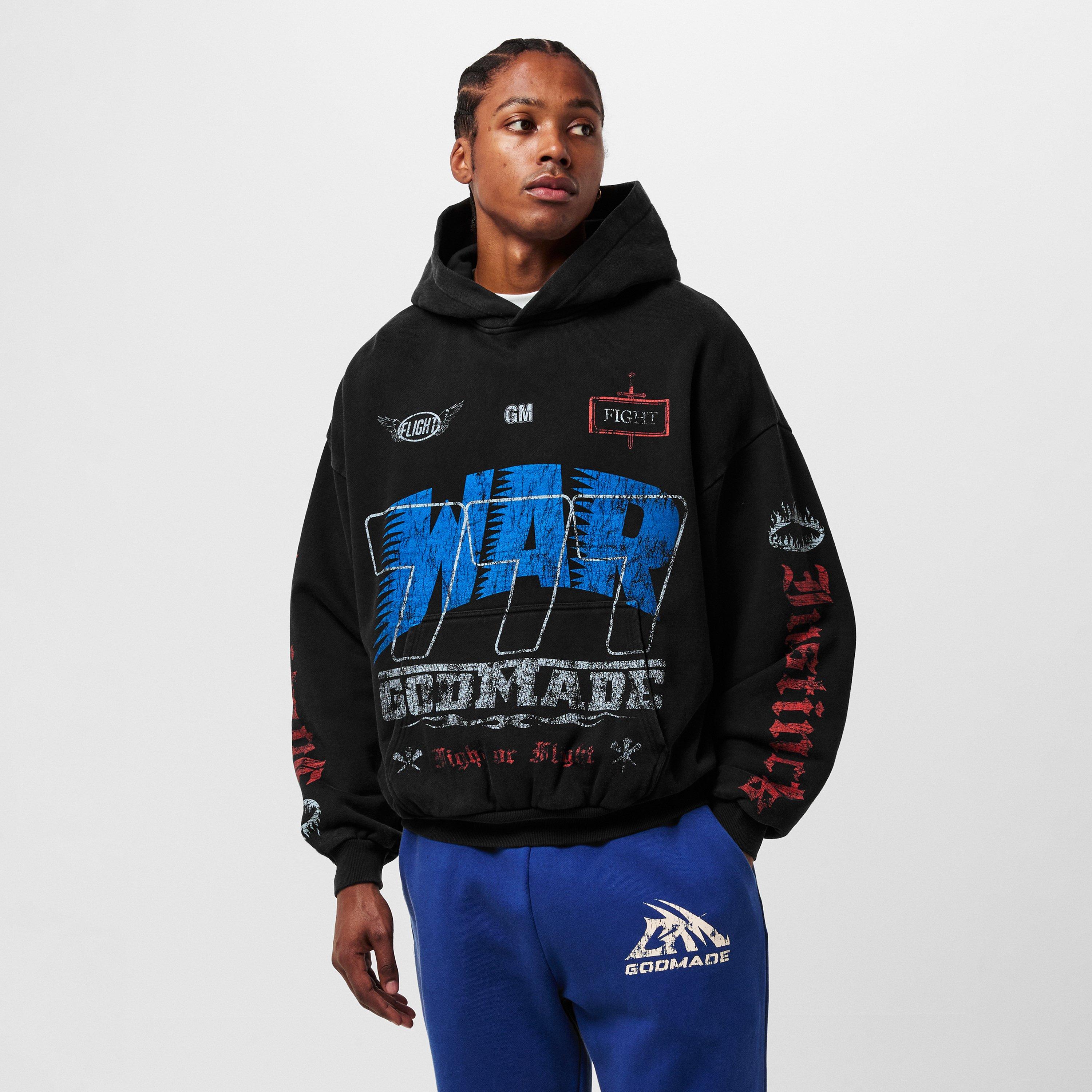 Black - God Made - Men's GM War Hoodie - 3