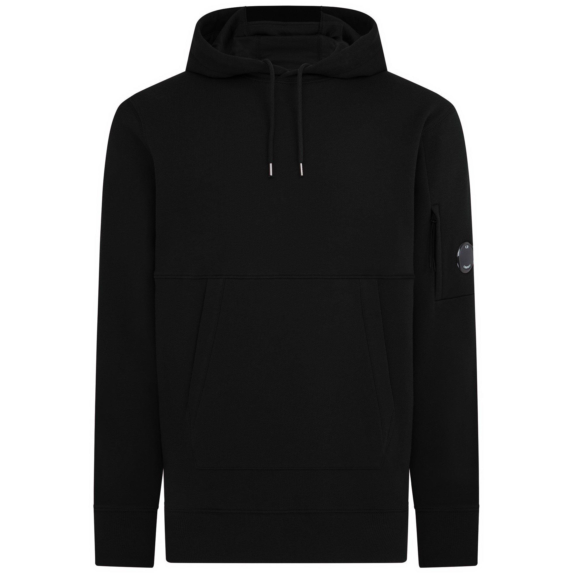 Black 999 - CP Company - Men's Micro Lens Over-the-head Hoodie - 1