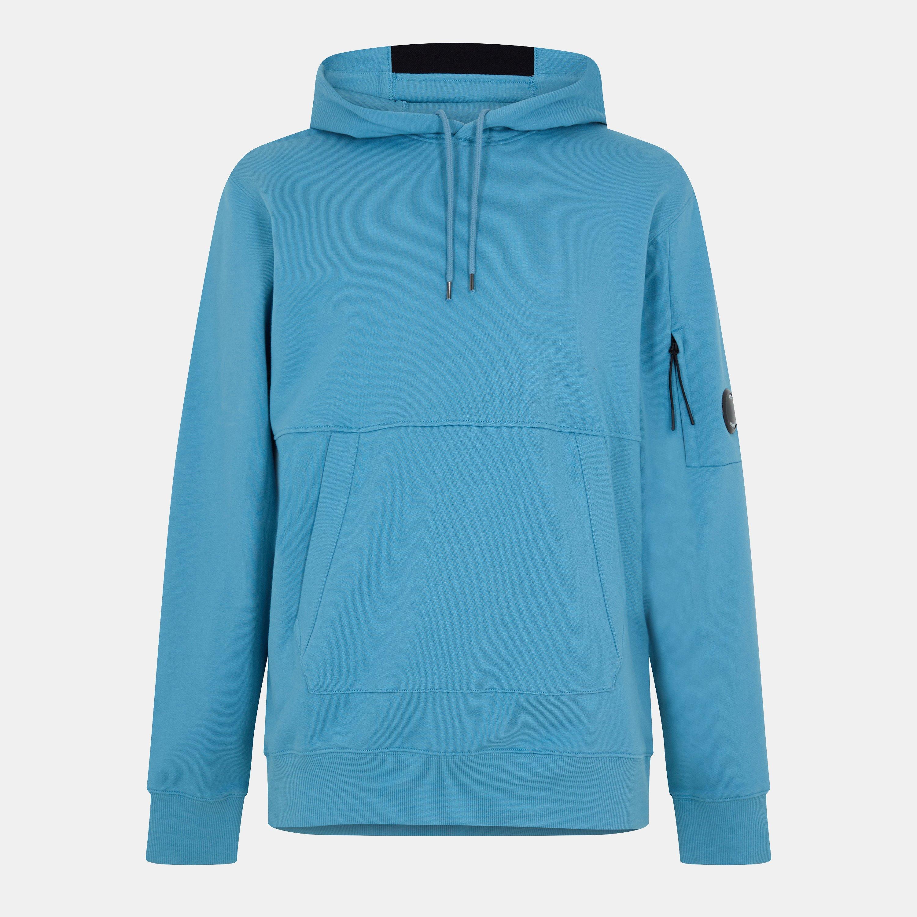 Cp Company Men's Micro Lens Over-The-Head Hoodie - Aegean Blue 815 - S (46)