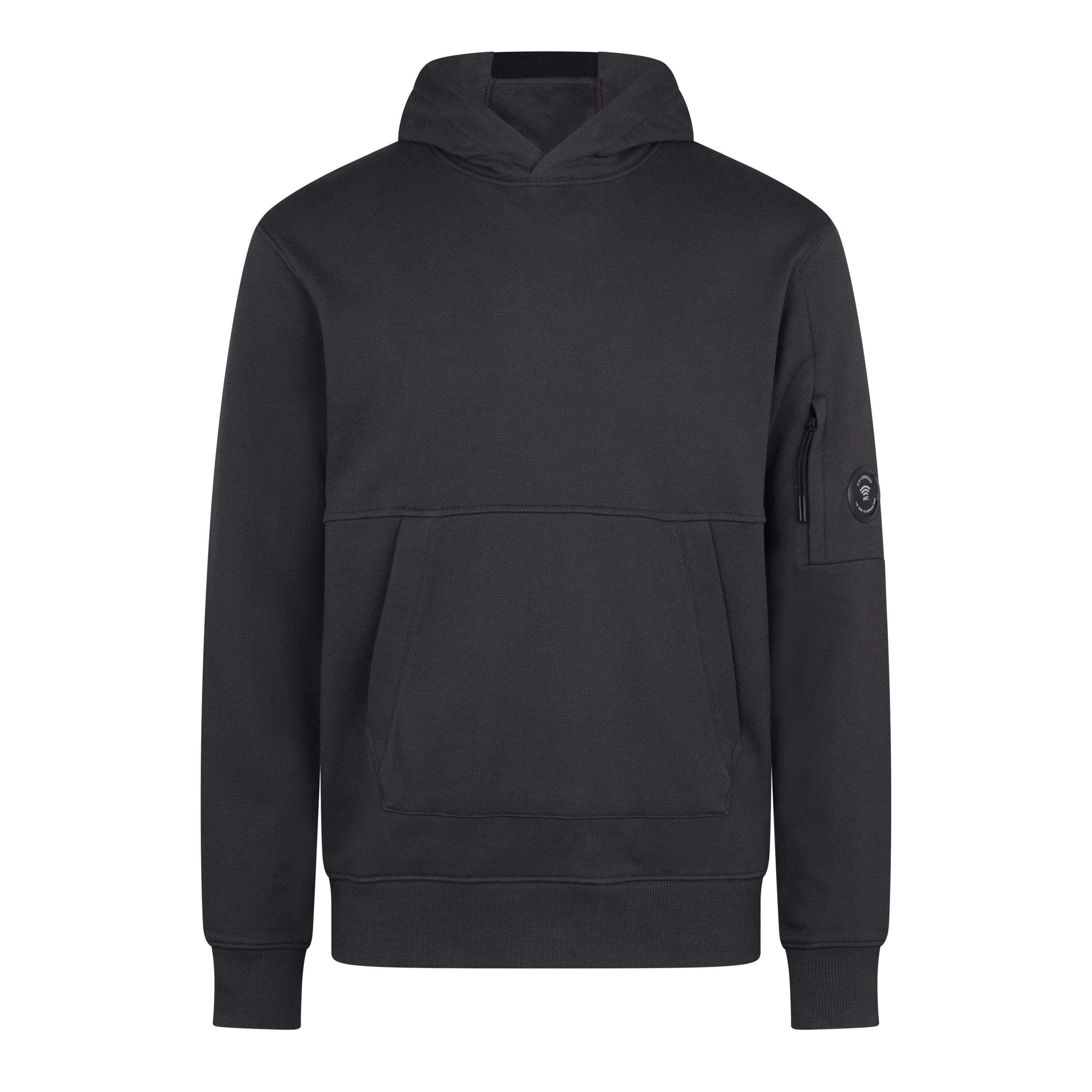 Cp Company Men's Micro Lens Over-The-Head Hoodie - Raven 985 - M (48)