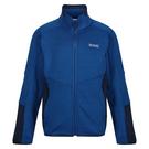 adish woodblock short sleeved shirt - Regatta - Obey no evil chest print hoodie in blue - 1