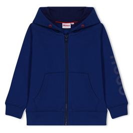 Hugo Zipped Logo Hoodie Junior