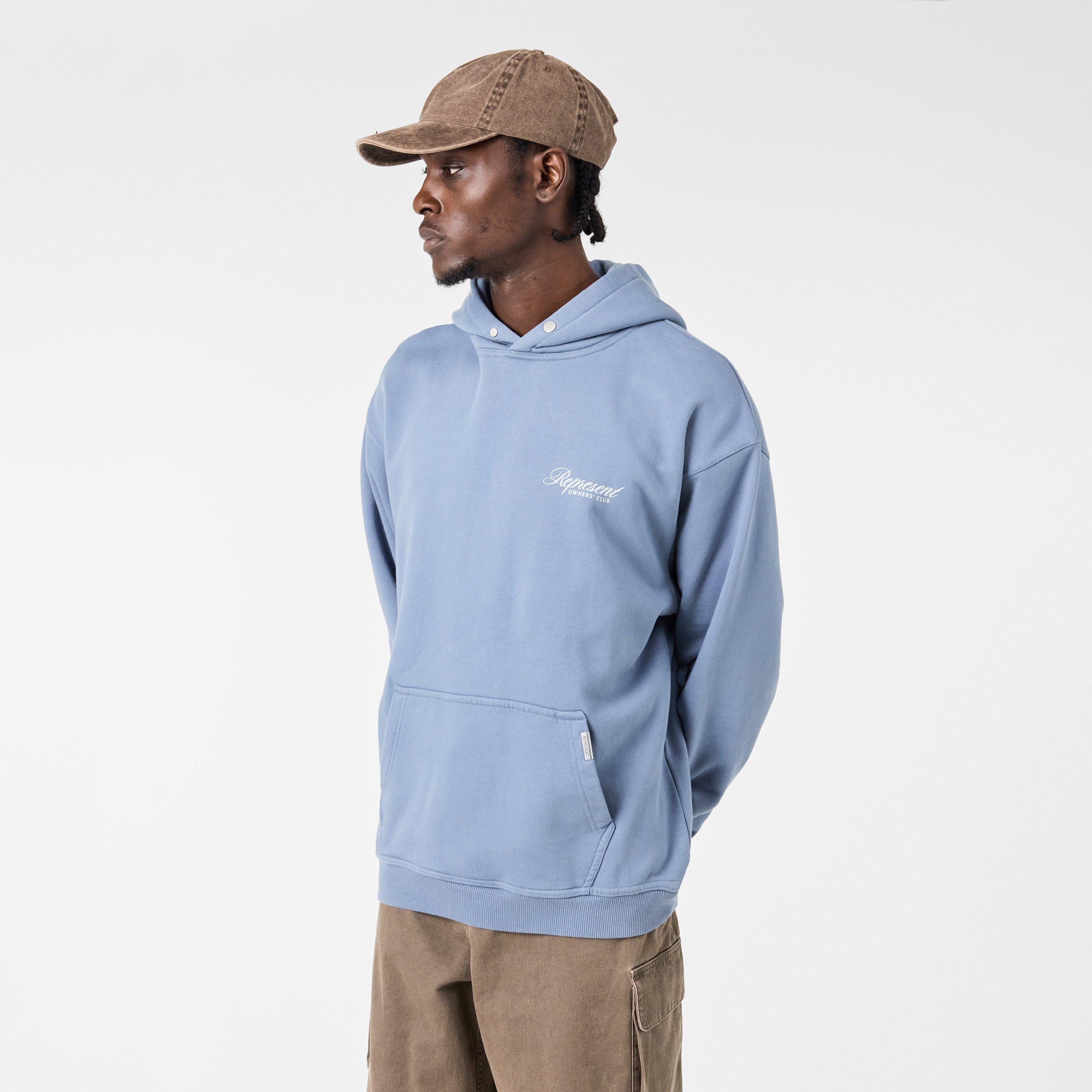 Dusty Blue - Represent - Men's Over the Head Hoodie - 3