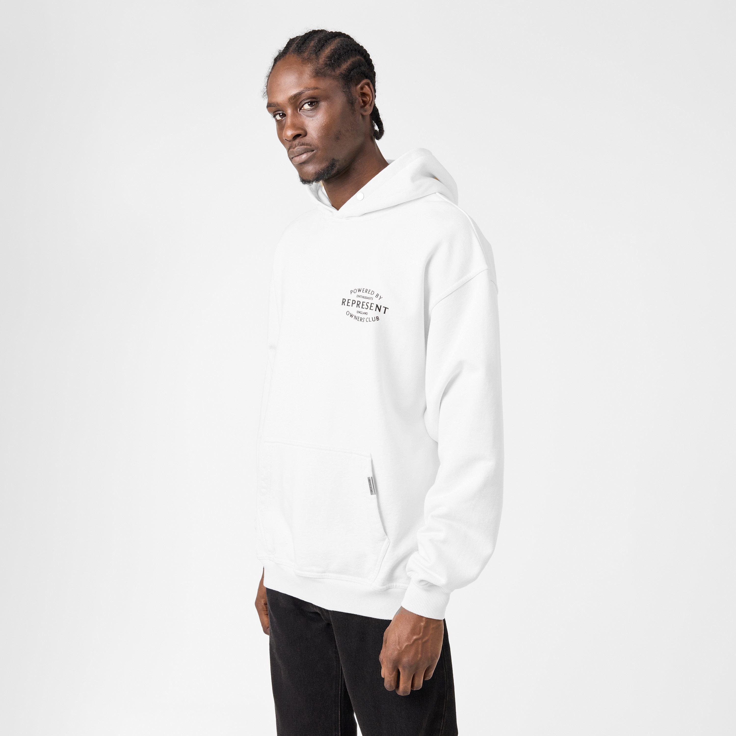 Flat White - Represent - Men's Over the Head Hoodie - 3