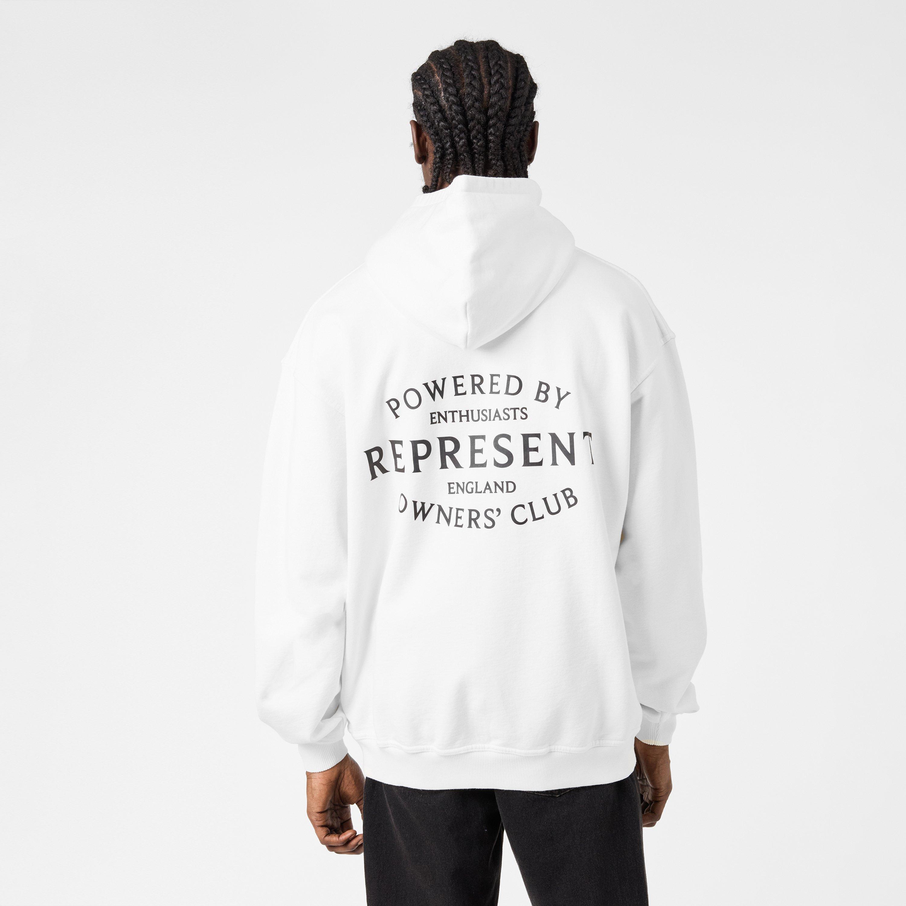 Flat White - Represent - Men's Over the Head Hoodie - 4