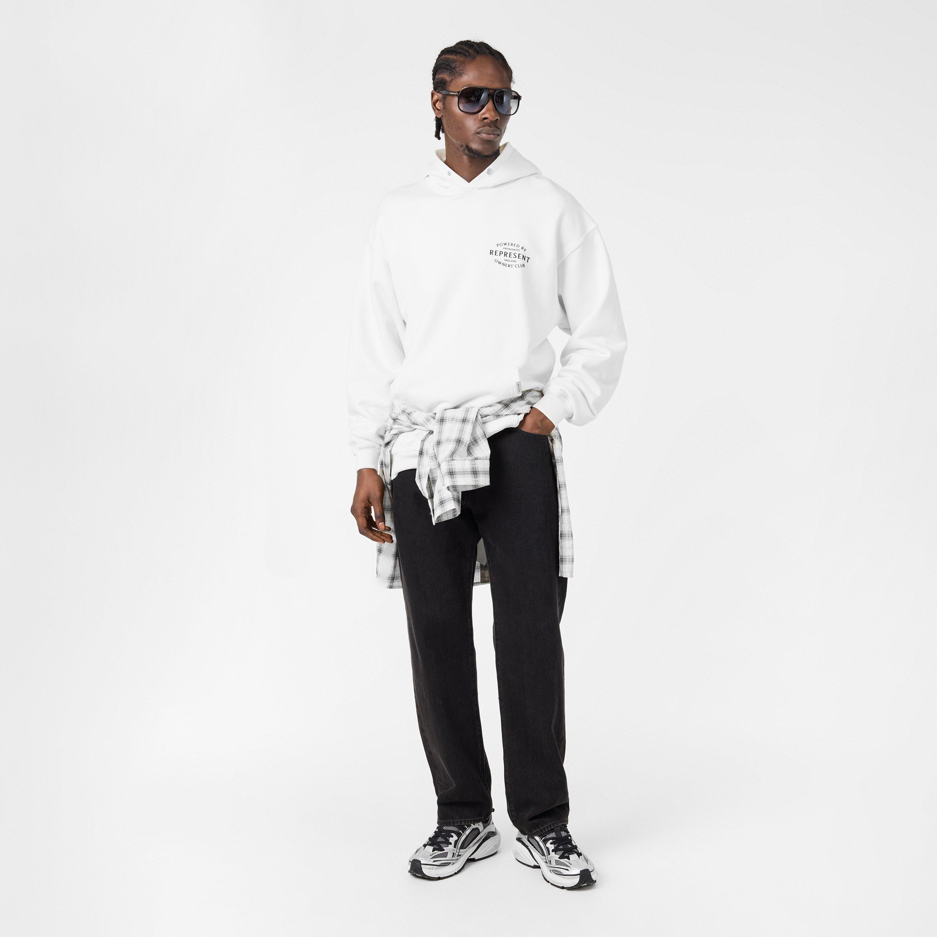 Flat White - Represent - Men's Over the Head Hoodie - 6