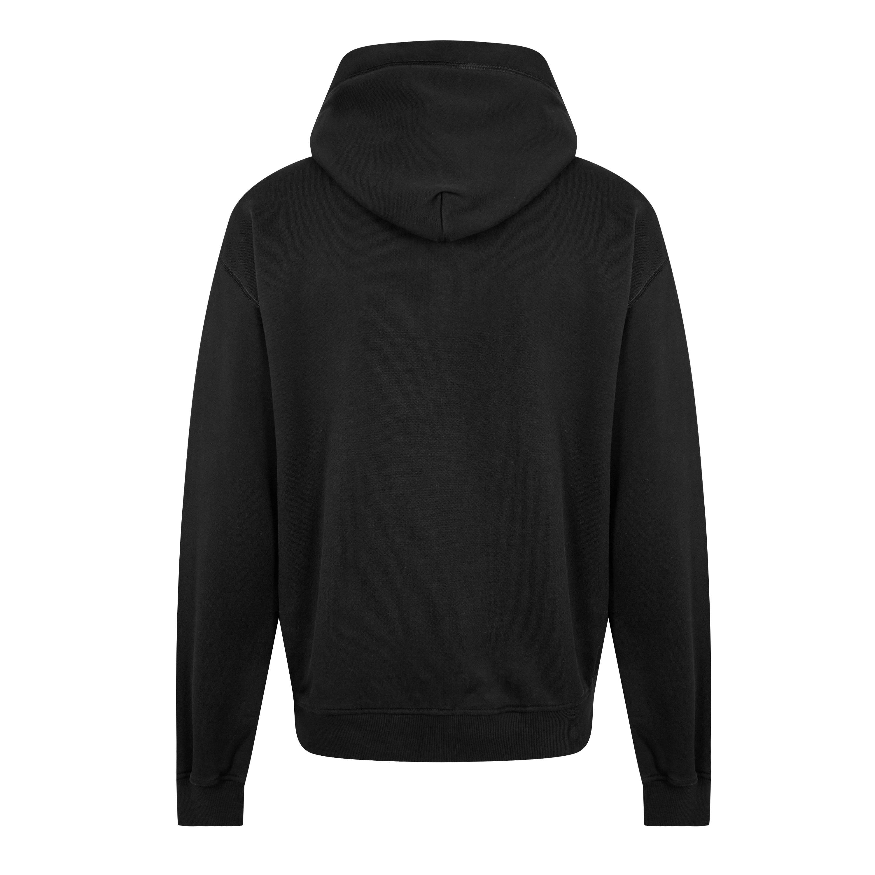 Black - Dolce and Gabbana - Men's Cotton Plate Hoodie - 8