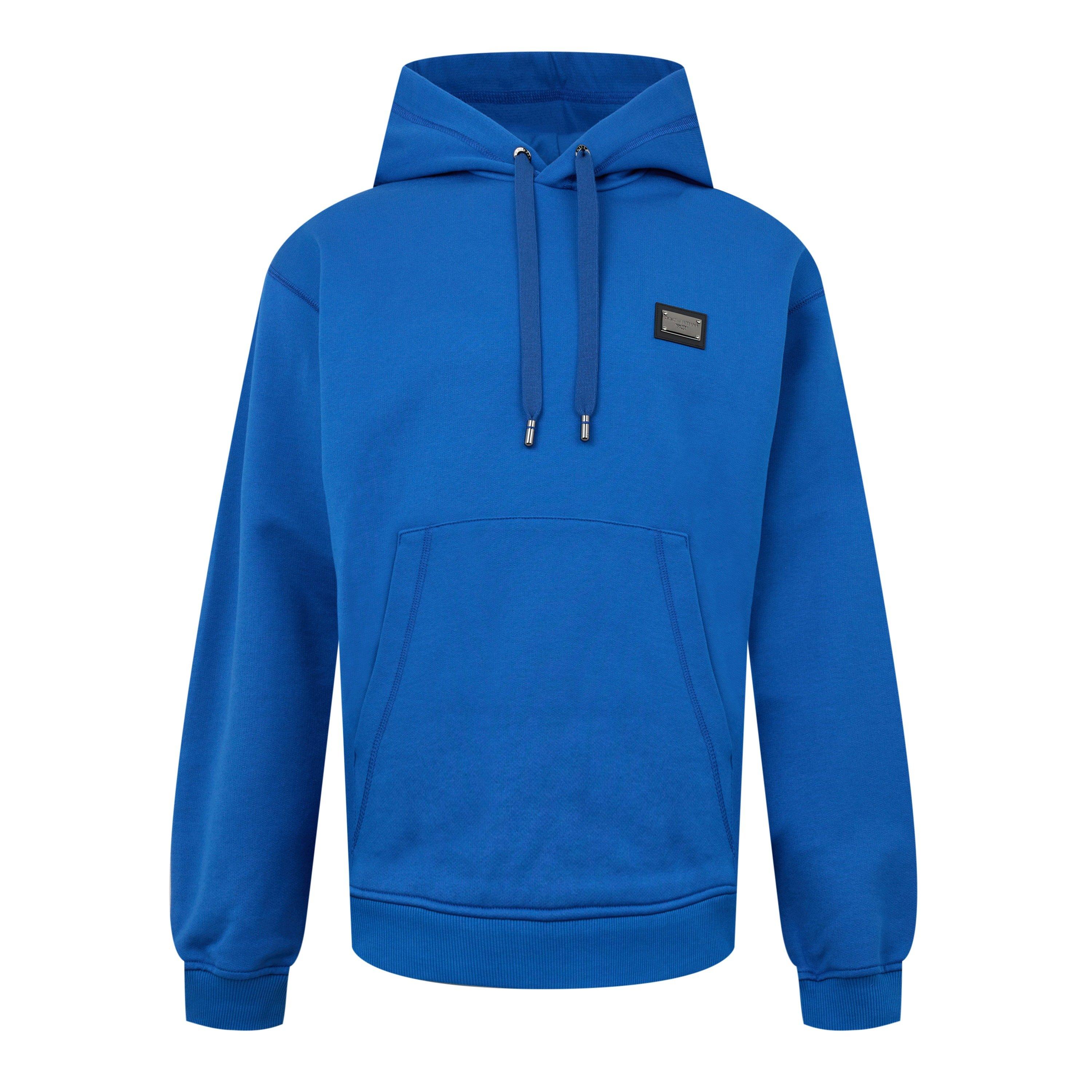 Blue China - Dolce and Gabbana - Men's Cotton Plate Hoodie - 5