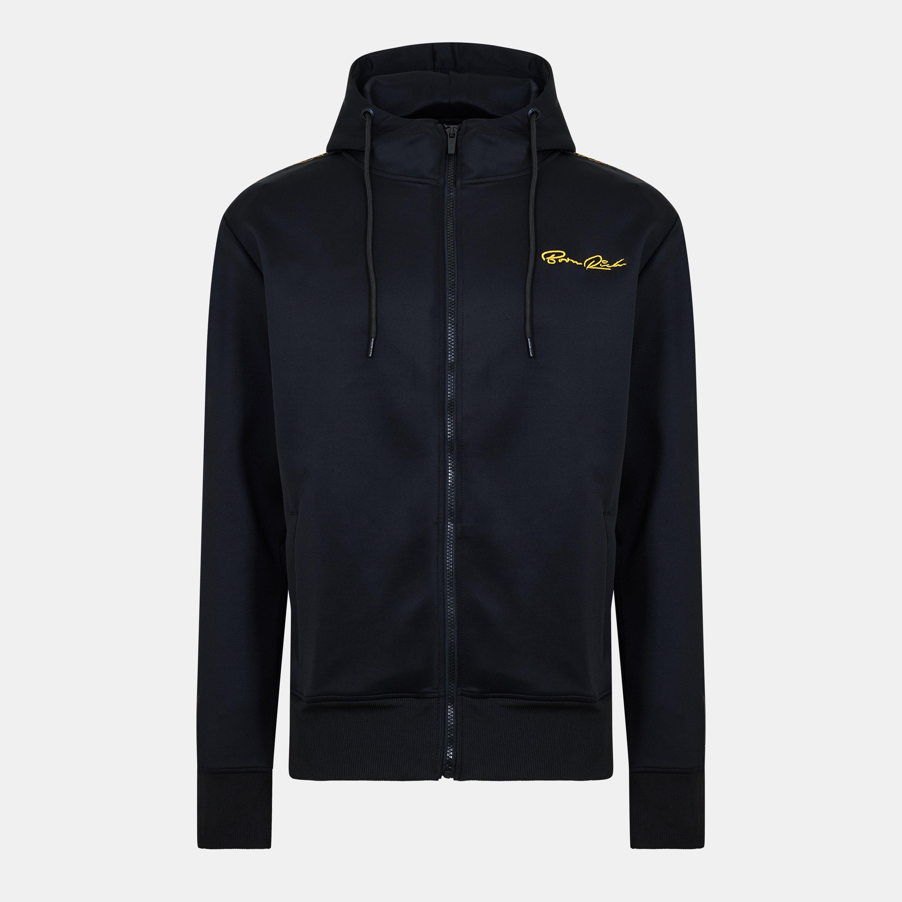Black - Born Rich - Men's Daprela Tricot Zip Hoodie - 1