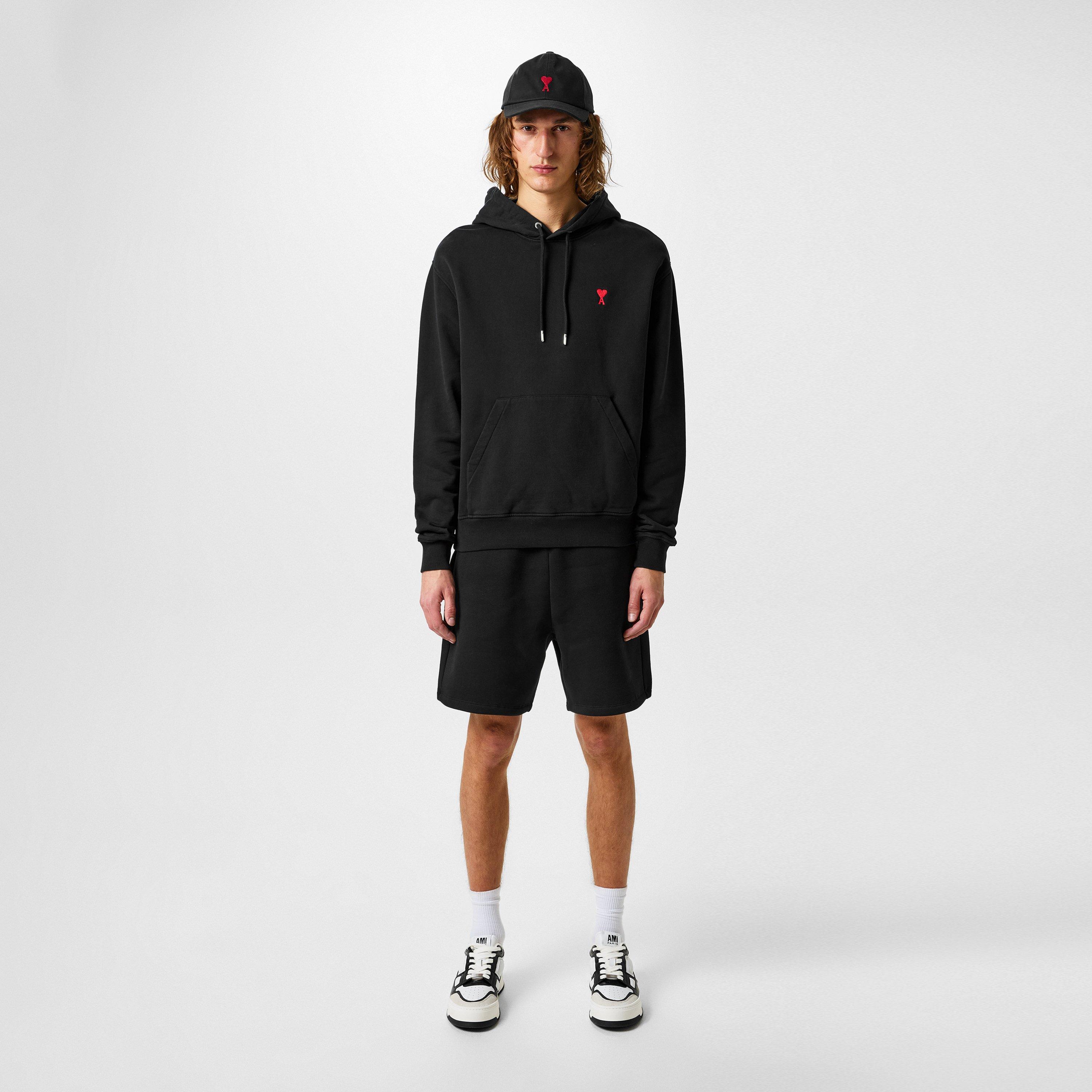 Black 001 - Ami Paris - Ami De Coeur Hoodie - 6