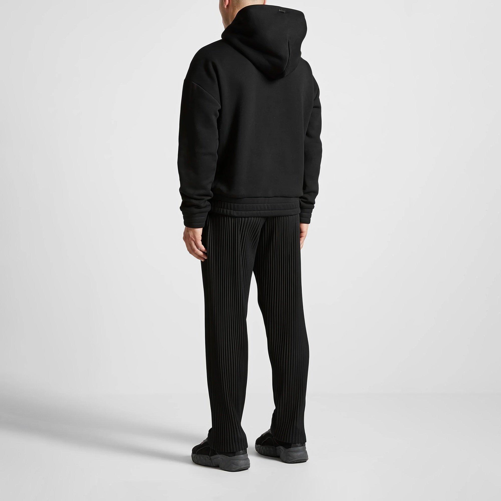 Black - Maniere De Voir - Men’s Eiffel Embossed Hoodie - 2