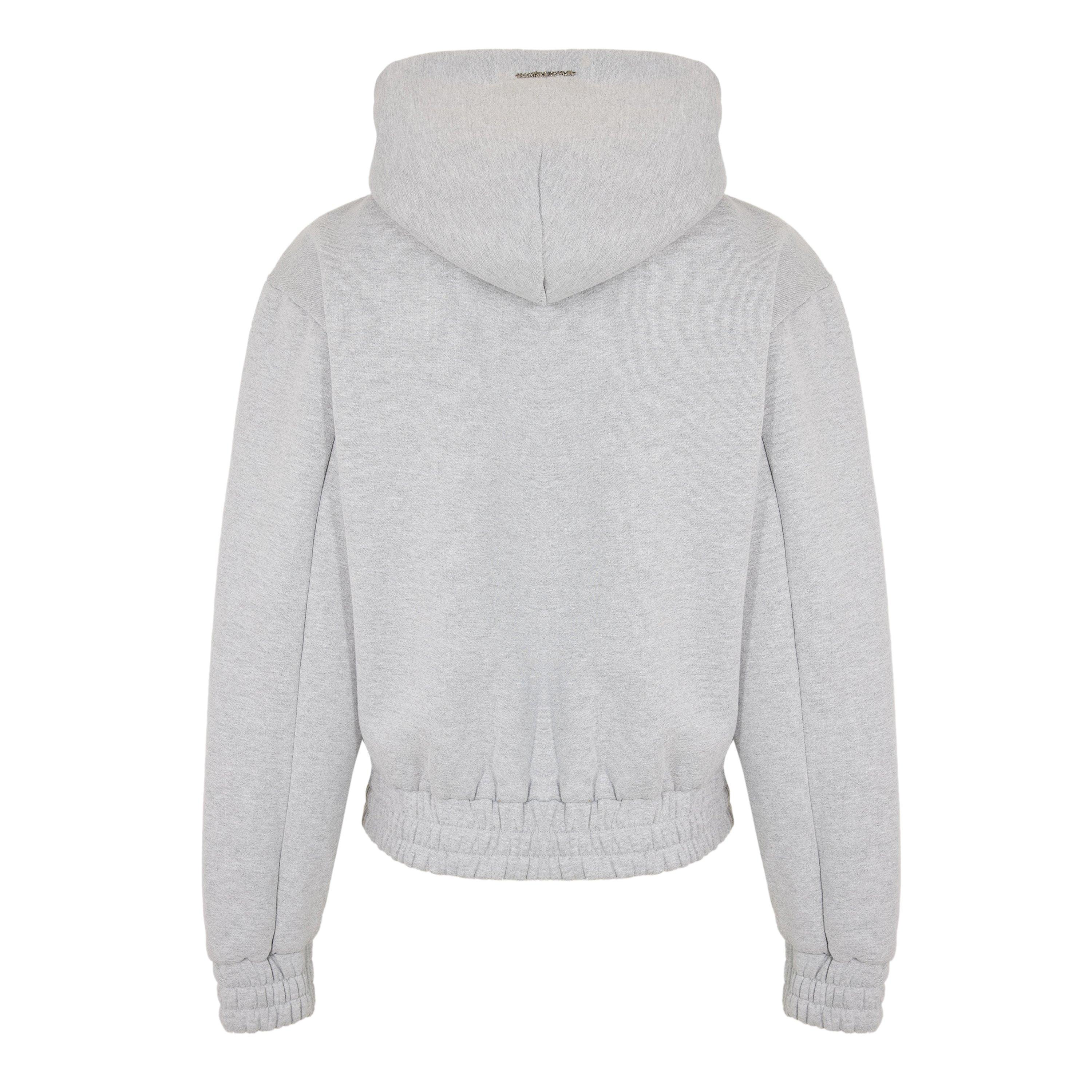 Grey - Maniere De Voir - Men's Kevin Eiffel Embossed Zip Hoodie - 2