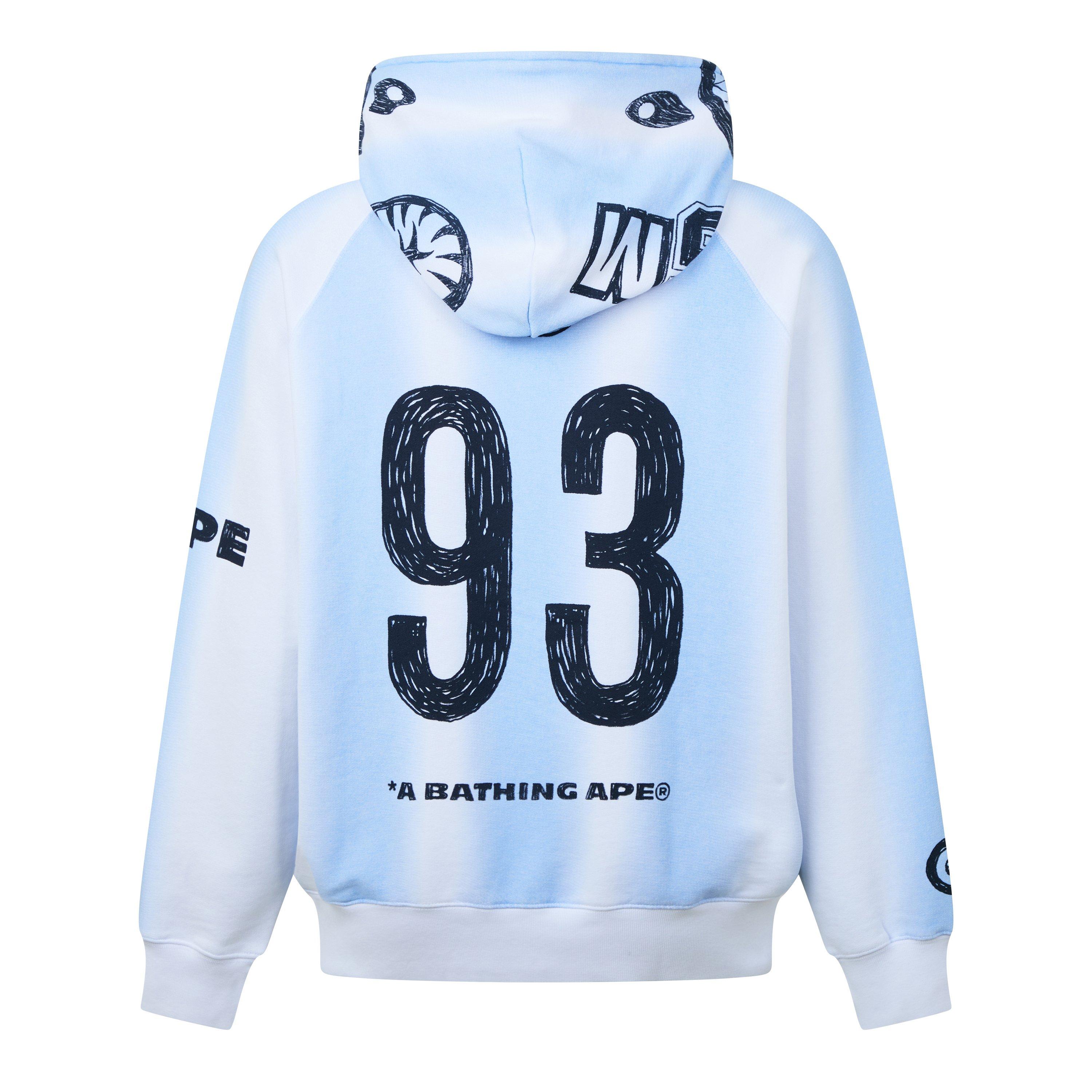 White/Blue - A Bathing Ape - Bape Hnd Drw Shrk Zp Sn62 - 2