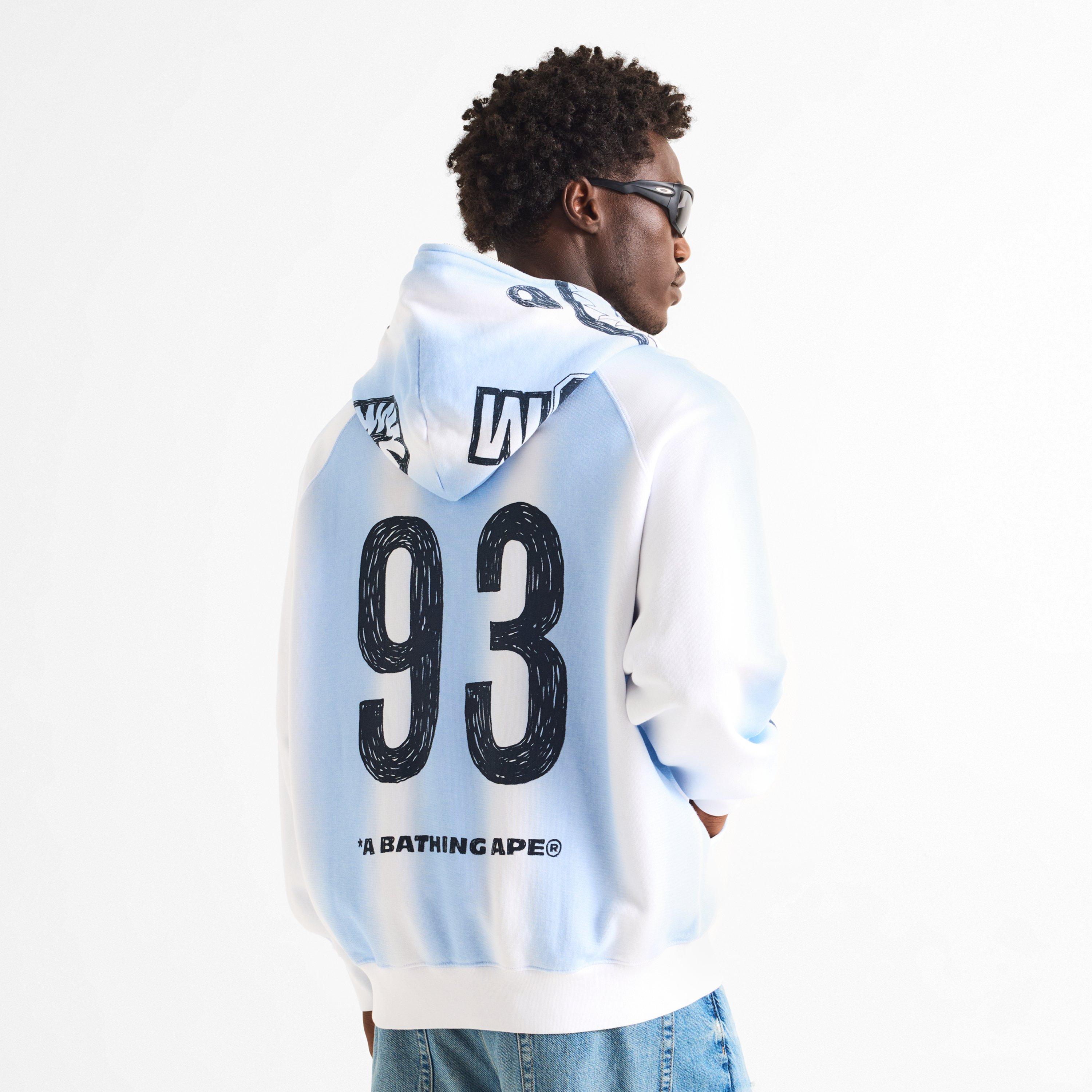 White/Blue - A Bathing Ape - Bape Hnd Drw Shrk Zp Sn62 - 4