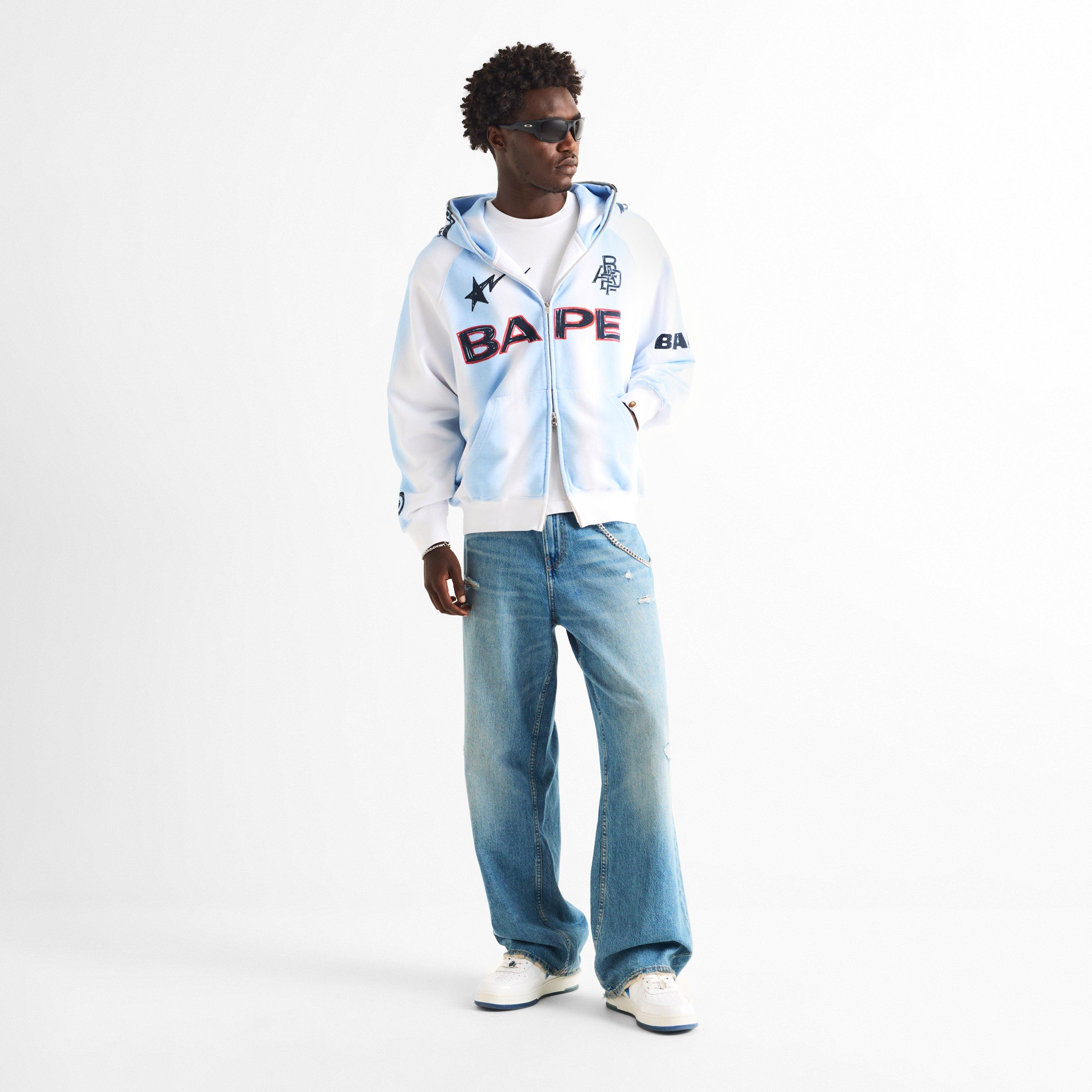 White/Blue - A Bathing Ape - Bape Hnd Drw Shrk Zp Sn62 - 5