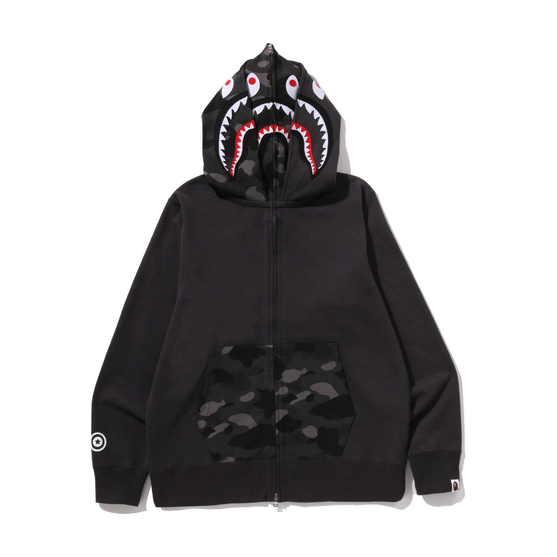 Black - A Bathing Ape - Men's Zip Hoodie - 1