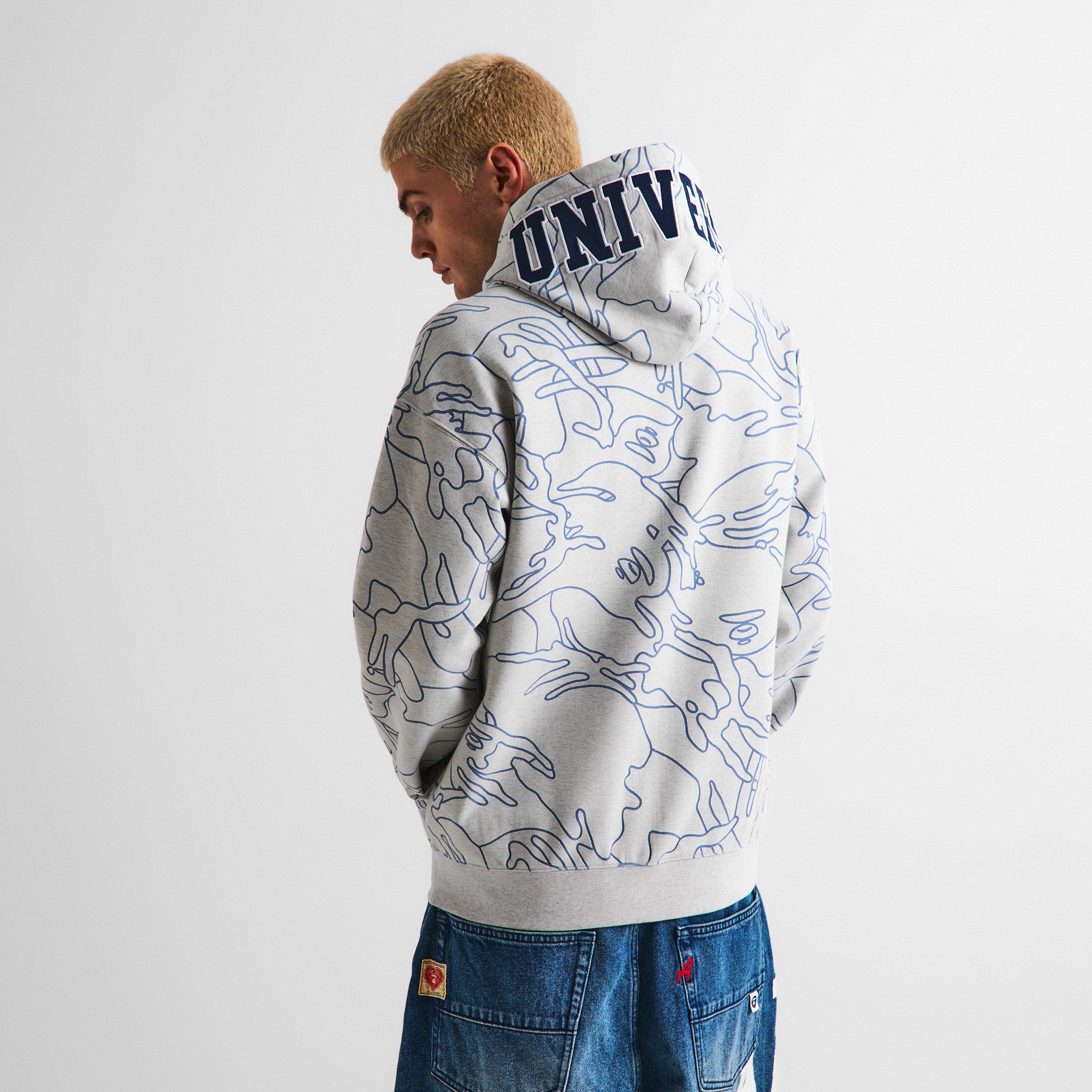 Heather White - AAPE - Men's Zip Hoodie - 4