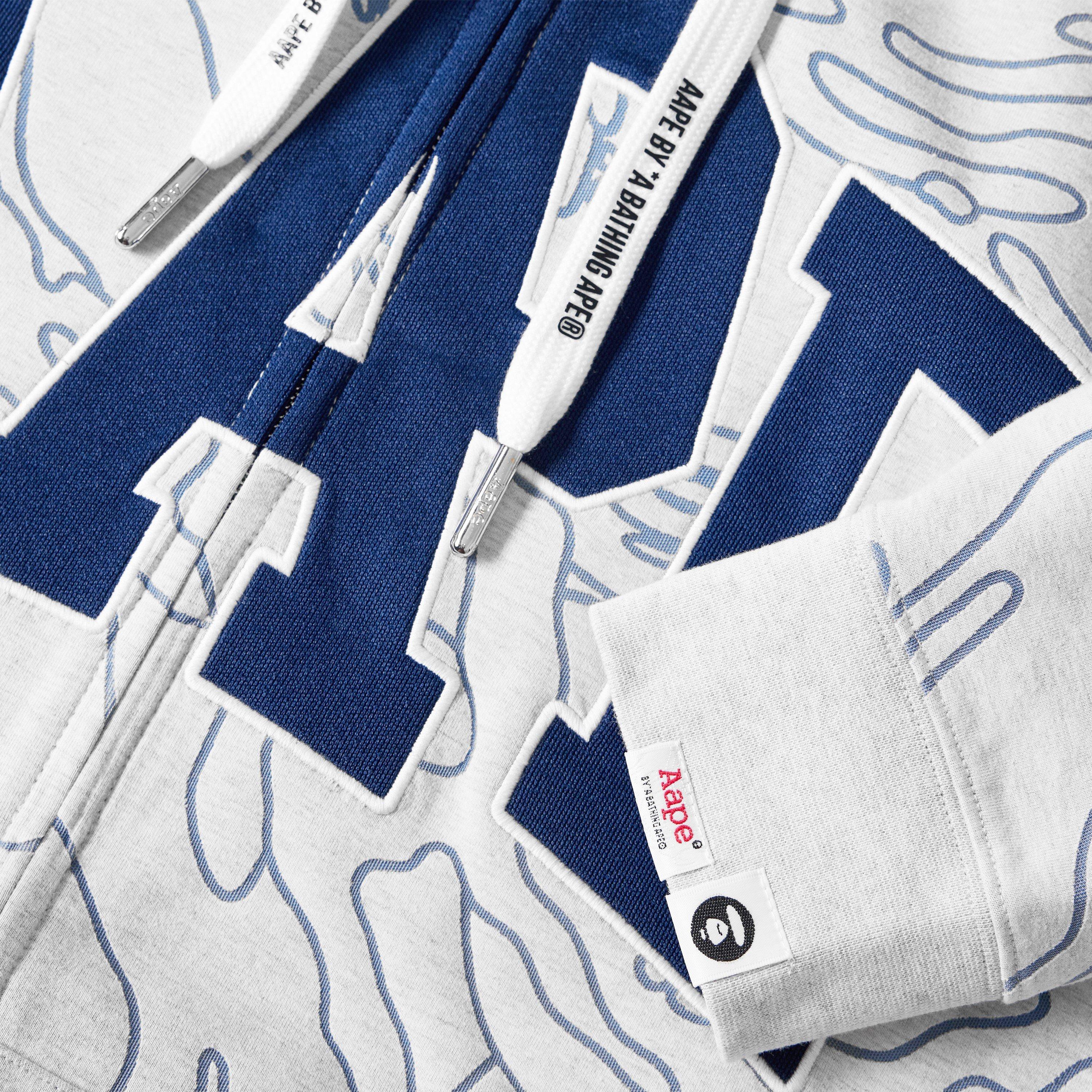Heather White - AAPE - Men's Zip Hoodie - 5