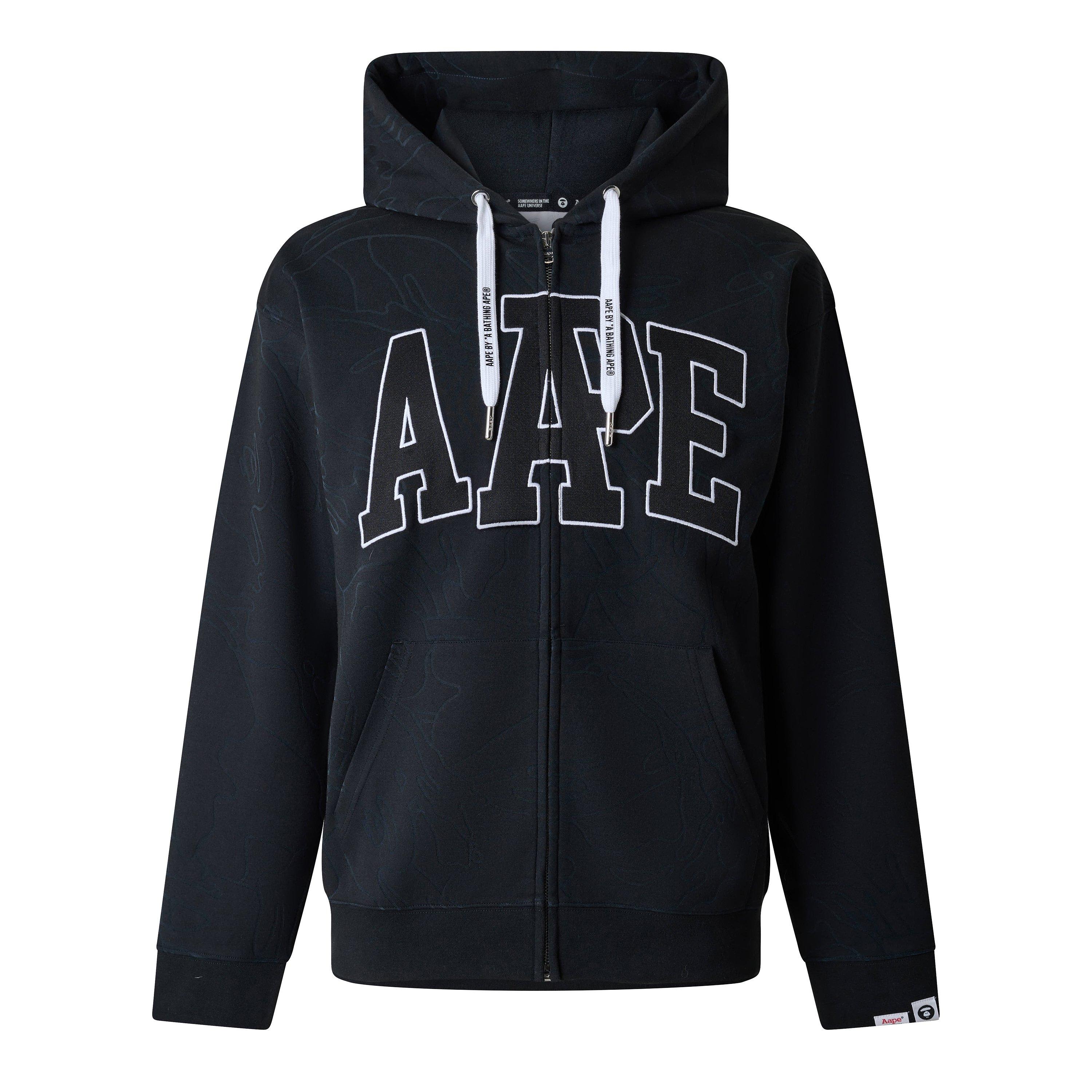 Black - AAPE - Men's Zip Hoodie - 1