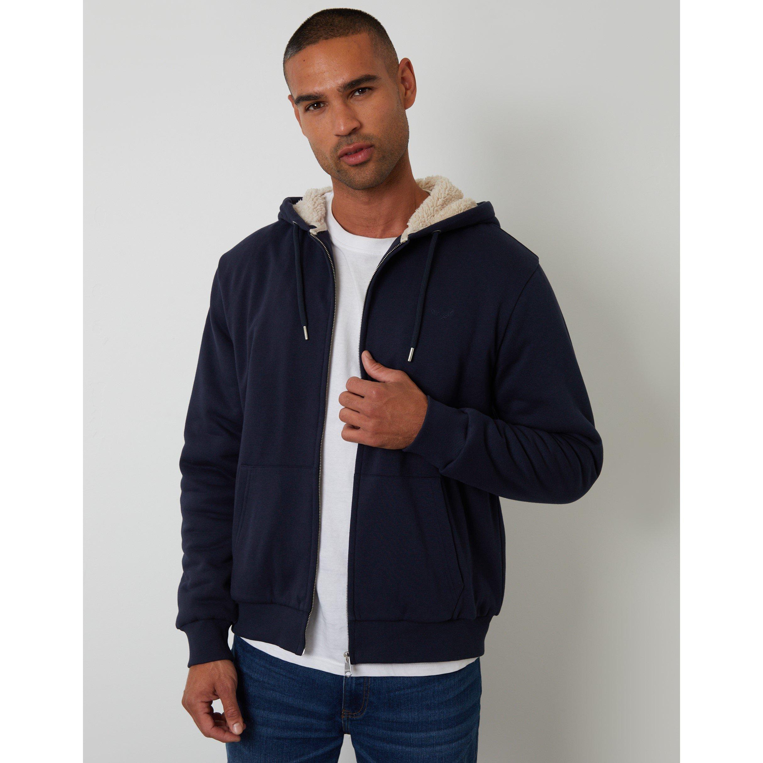 Navy/Cream - Threadbare - Men's TB Tate Zip Hoodie - 1