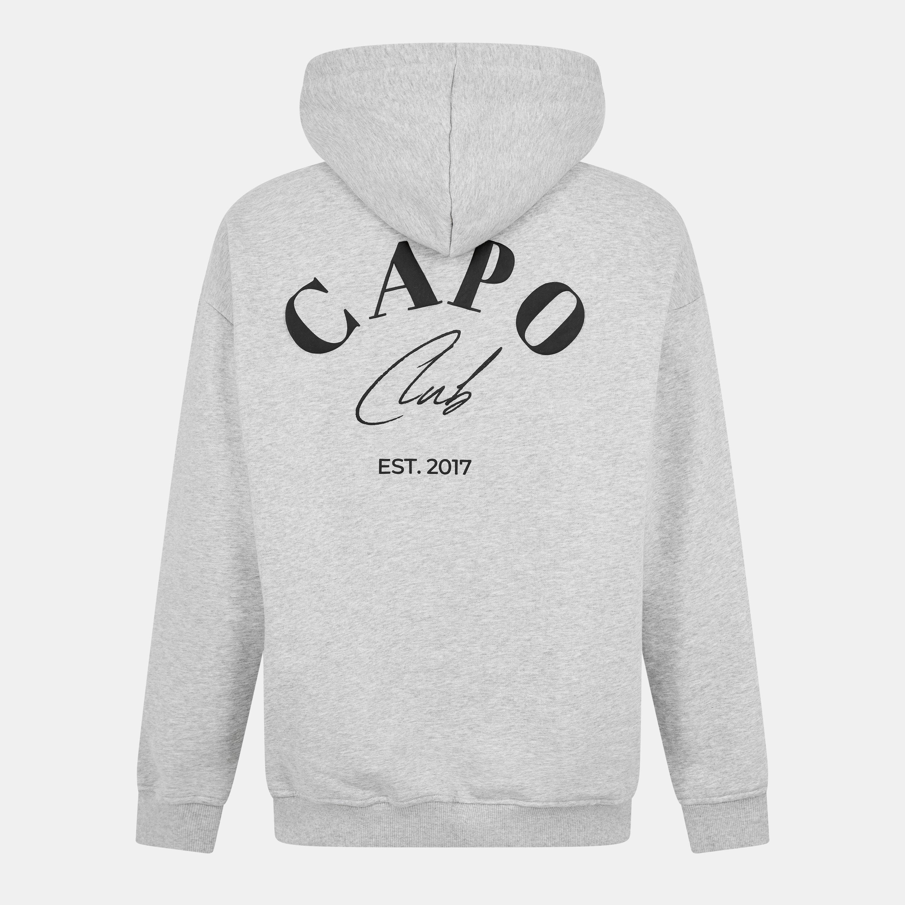 Grey/Black - CAPO - Men's Club Relaxed Pull Over Hoodie - 2